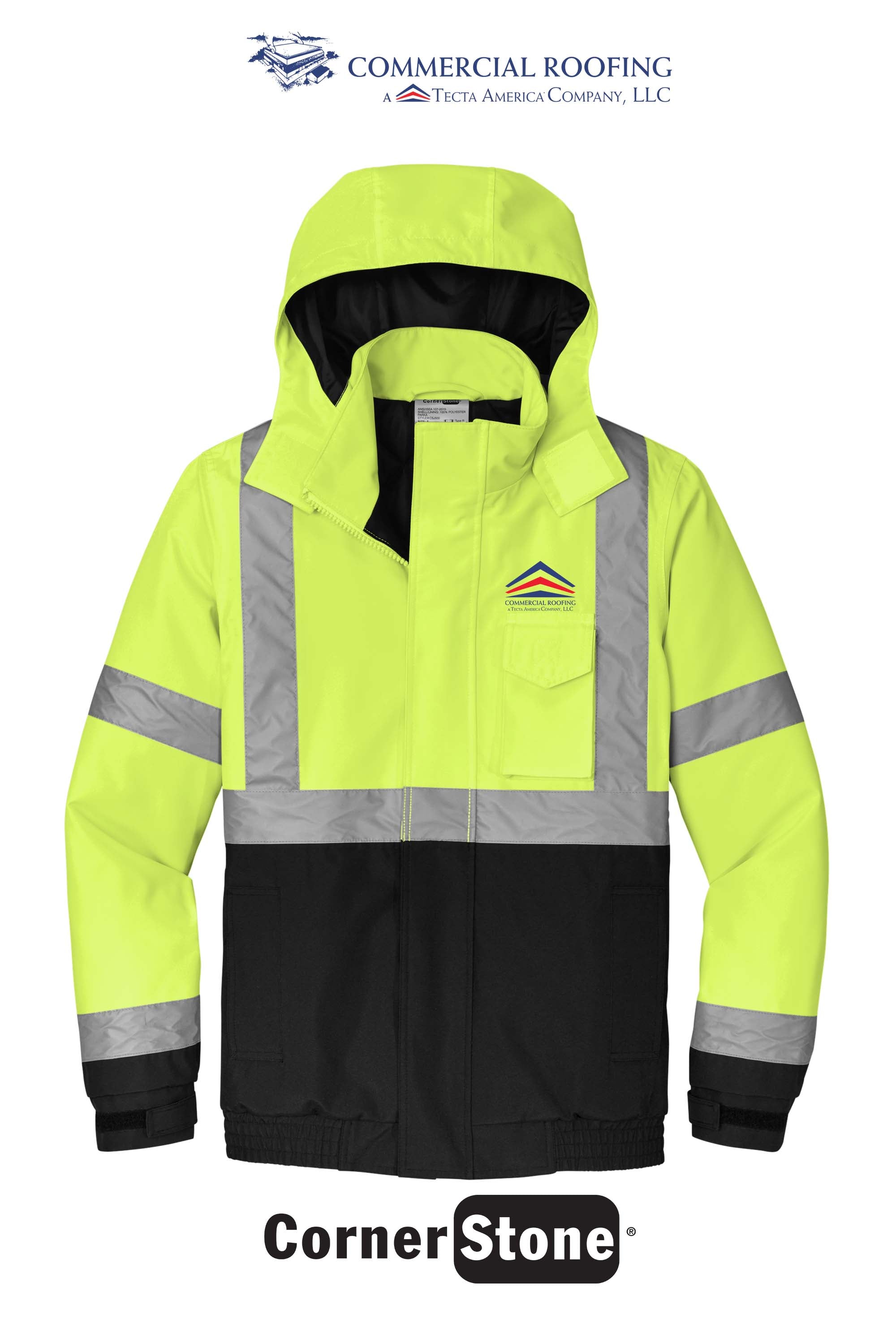 CornerStone® ANSI 107 Class 3 Economy Waterproof Insulated Bomber Jacket - Commercial Roofing