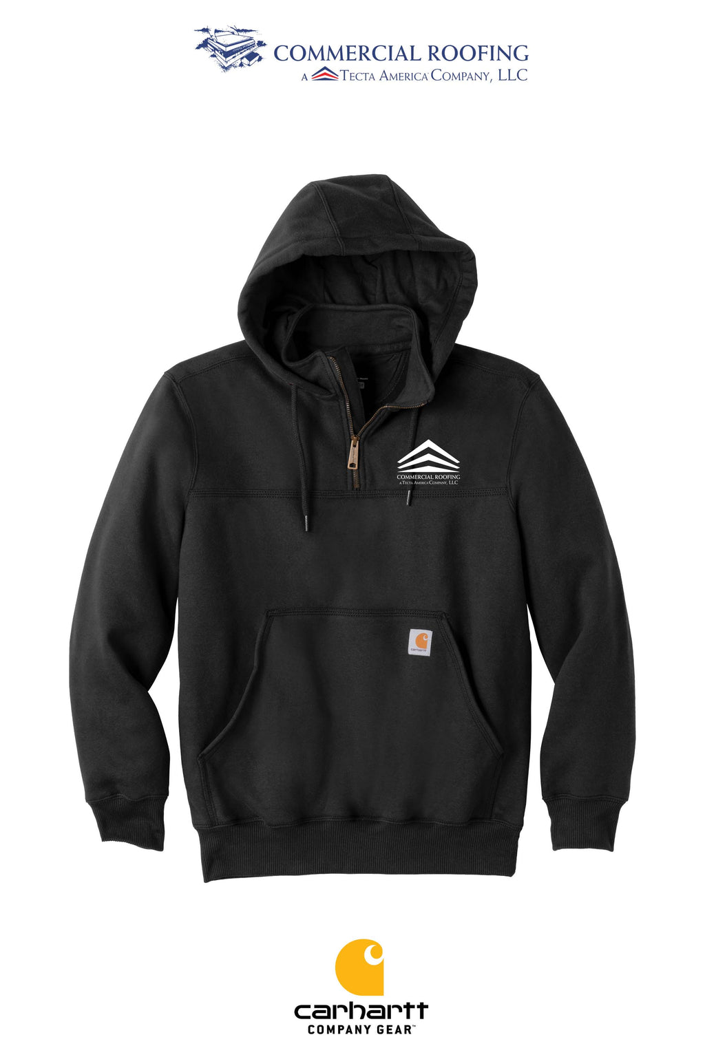 Carhartt® Rain Defender® Paxton Heavyweight Hooded Zip Mock Sweatshirt - Commercial Roofing