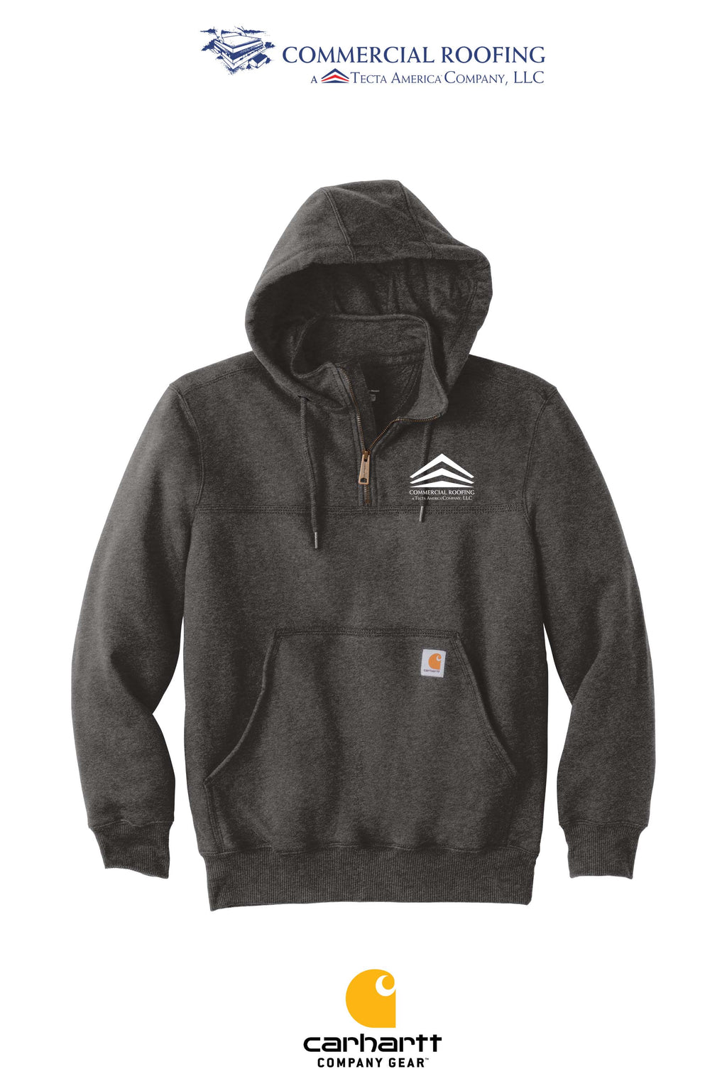 Carhartt® Rain Defender® Paxton Heavyweight Hooded Zip Mock Sweatshirt - Commercial Roofing