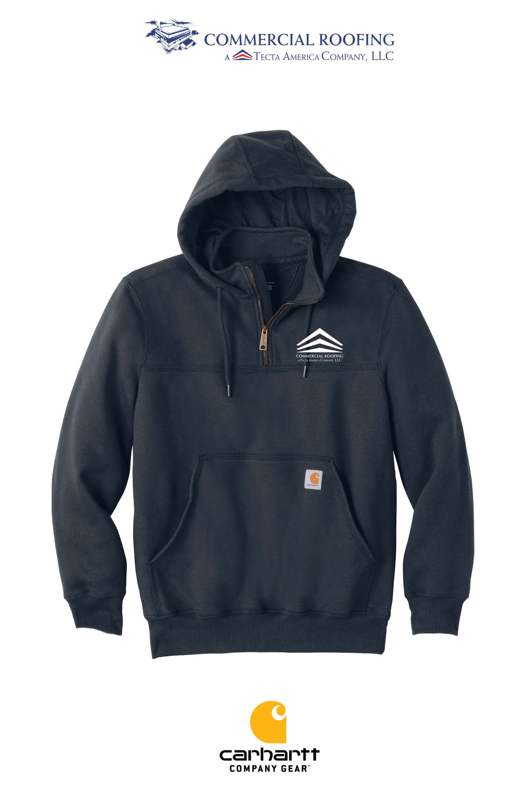Carhartt® Rain Defender® Paxton Heavyweight Hooded Zip Mock Sweatshirt - Commercial Roofing