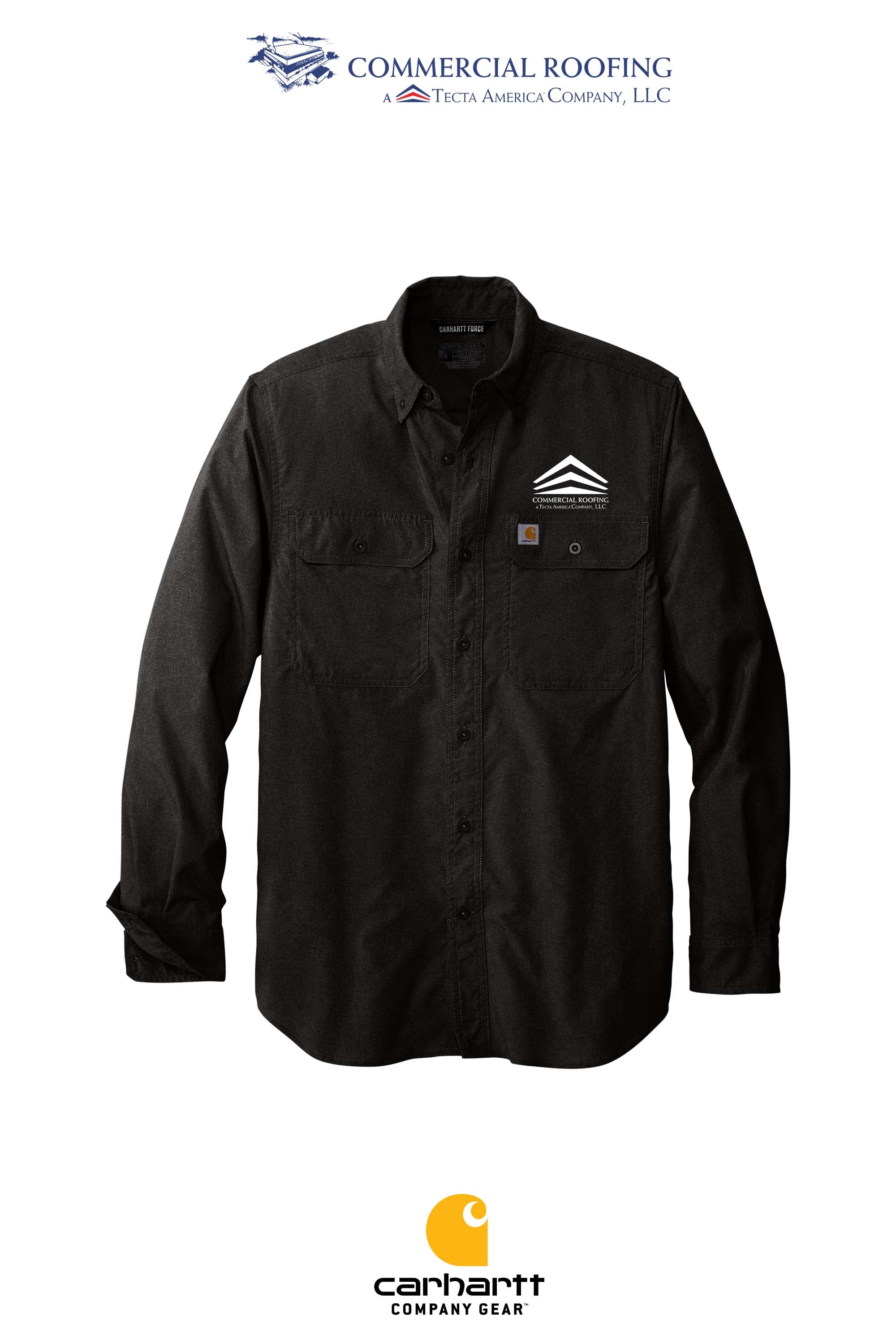 Carhartt Force® Solid Long Sleeve Shirt - Commercial Roofing