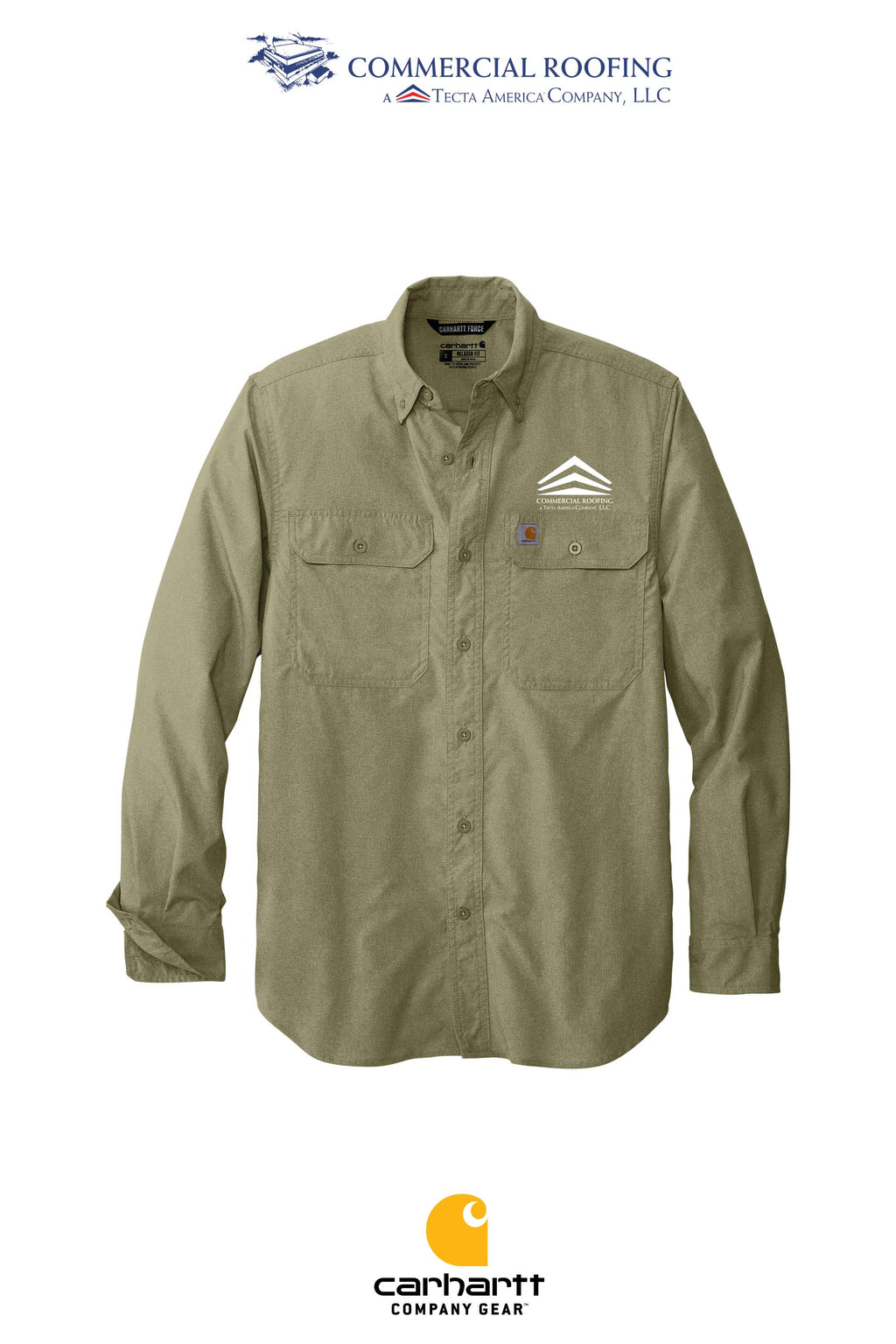 Carhartt Force® Solid Long Sleeve Shirt - Commercial Roofing