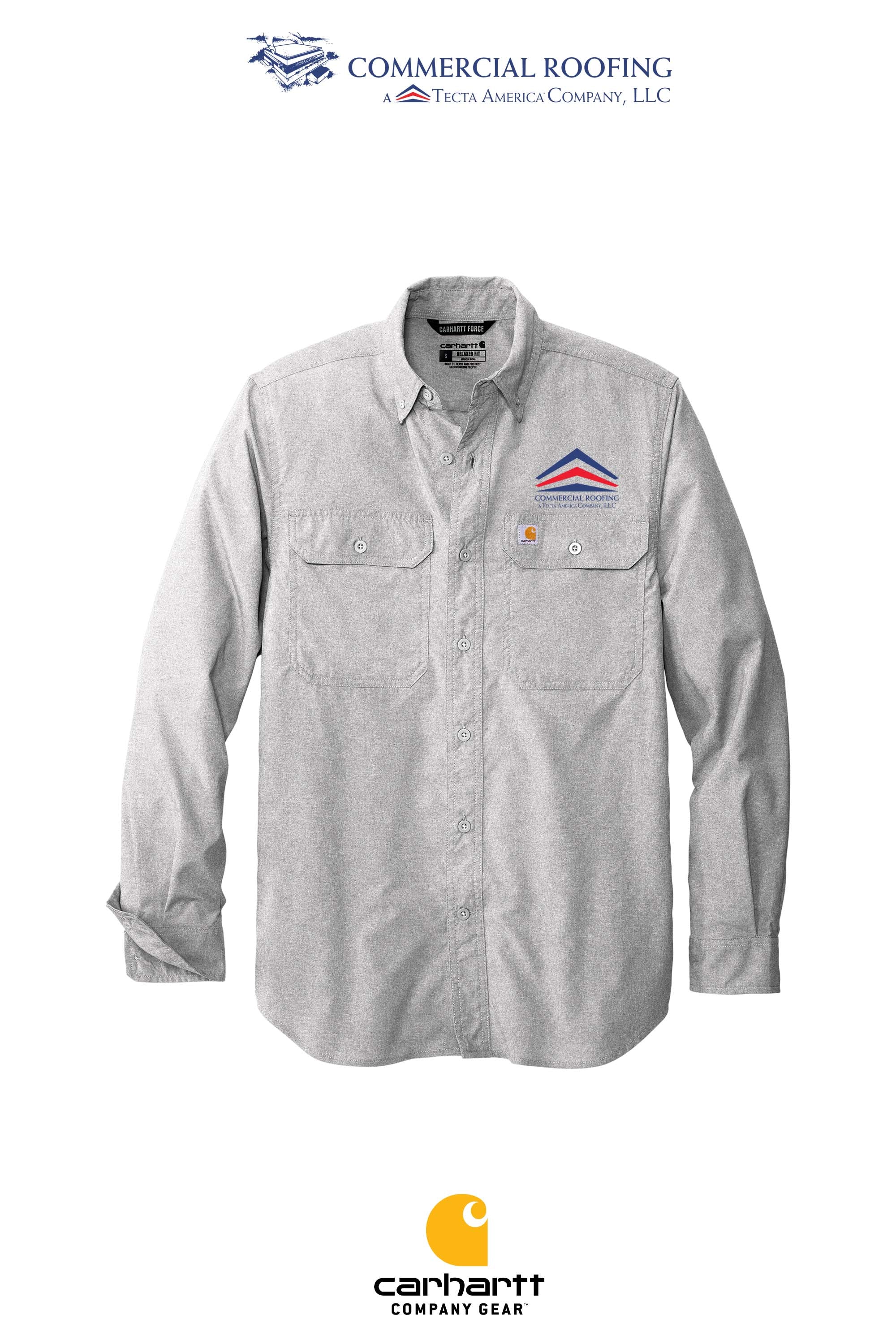 Carhartt Force® Solid Long Sleeve Shirt - Commercial Roofing