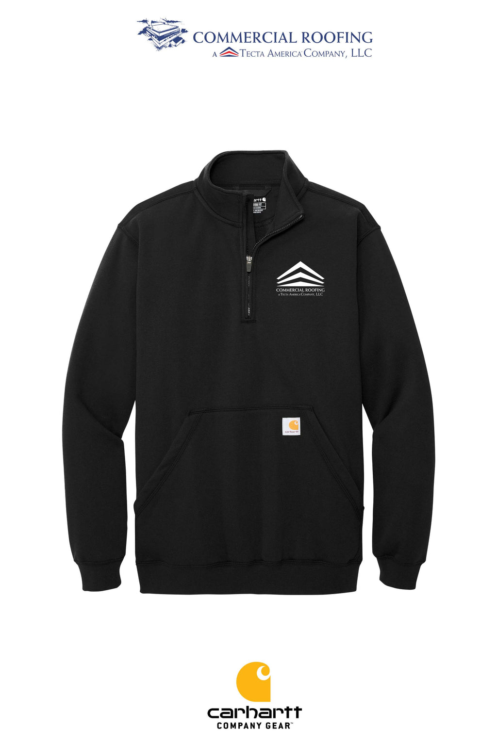 Carhartt® Midweight 1/4-Zip Mock Neck Sweatshirt - Commercial Roofing