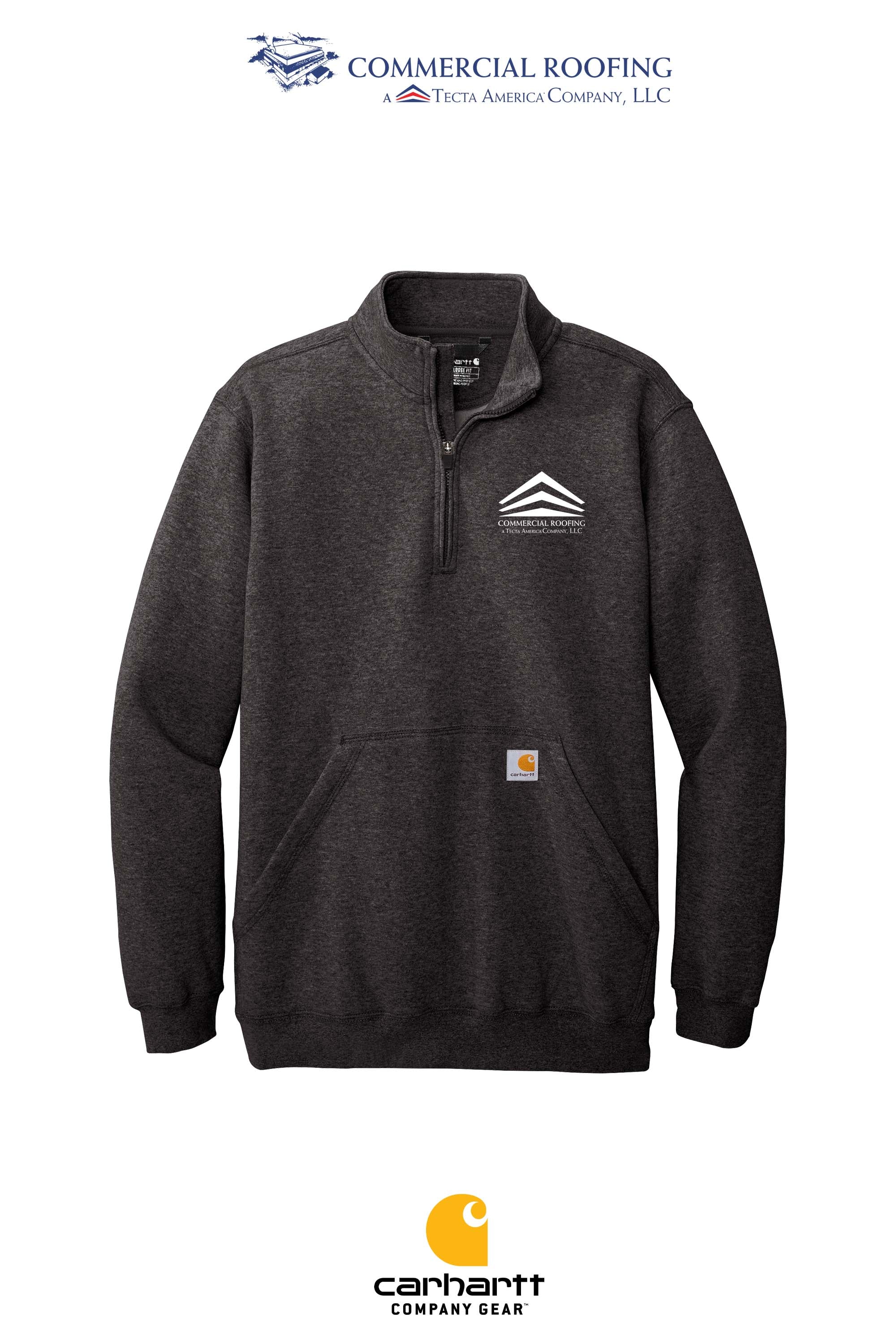 Carhartt® Midweight 1/4-Zip Mock Neck Sweatshirt - Commercial Roofing
