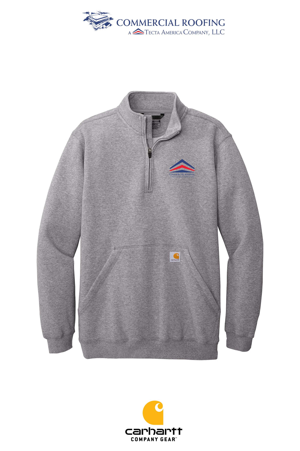 Carhartt® Midweight 1/4-Zip Mock Neck Sweatshirt - Commercial Roofing