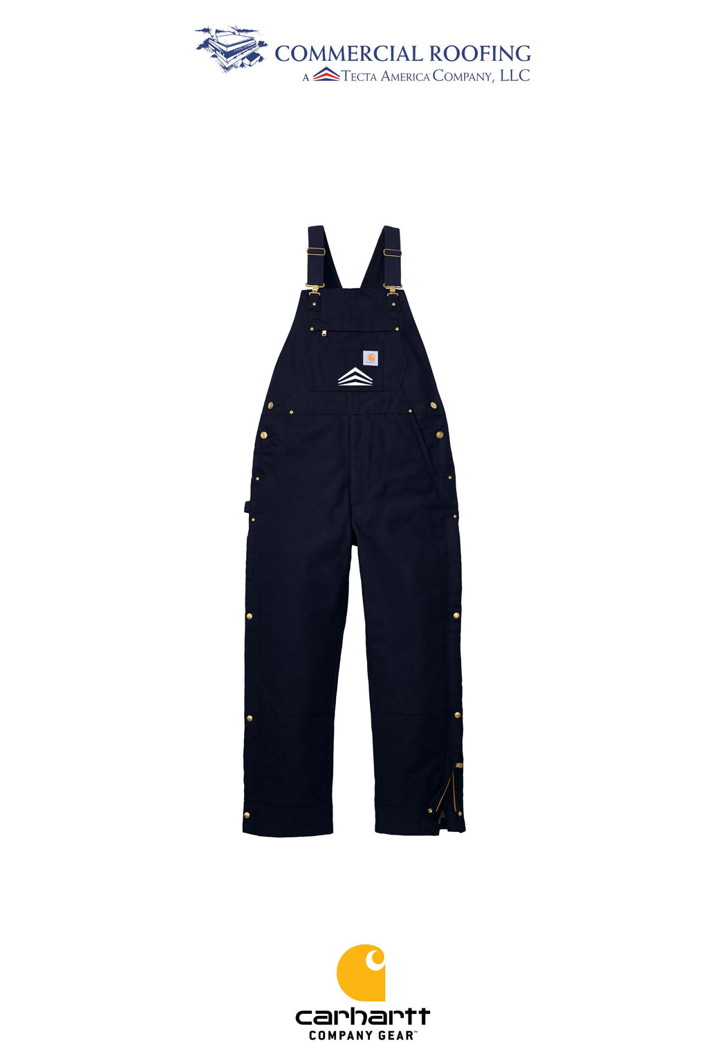 Carhartt® Firm Duck Insulated Bib Overalls - Commercial Roofing