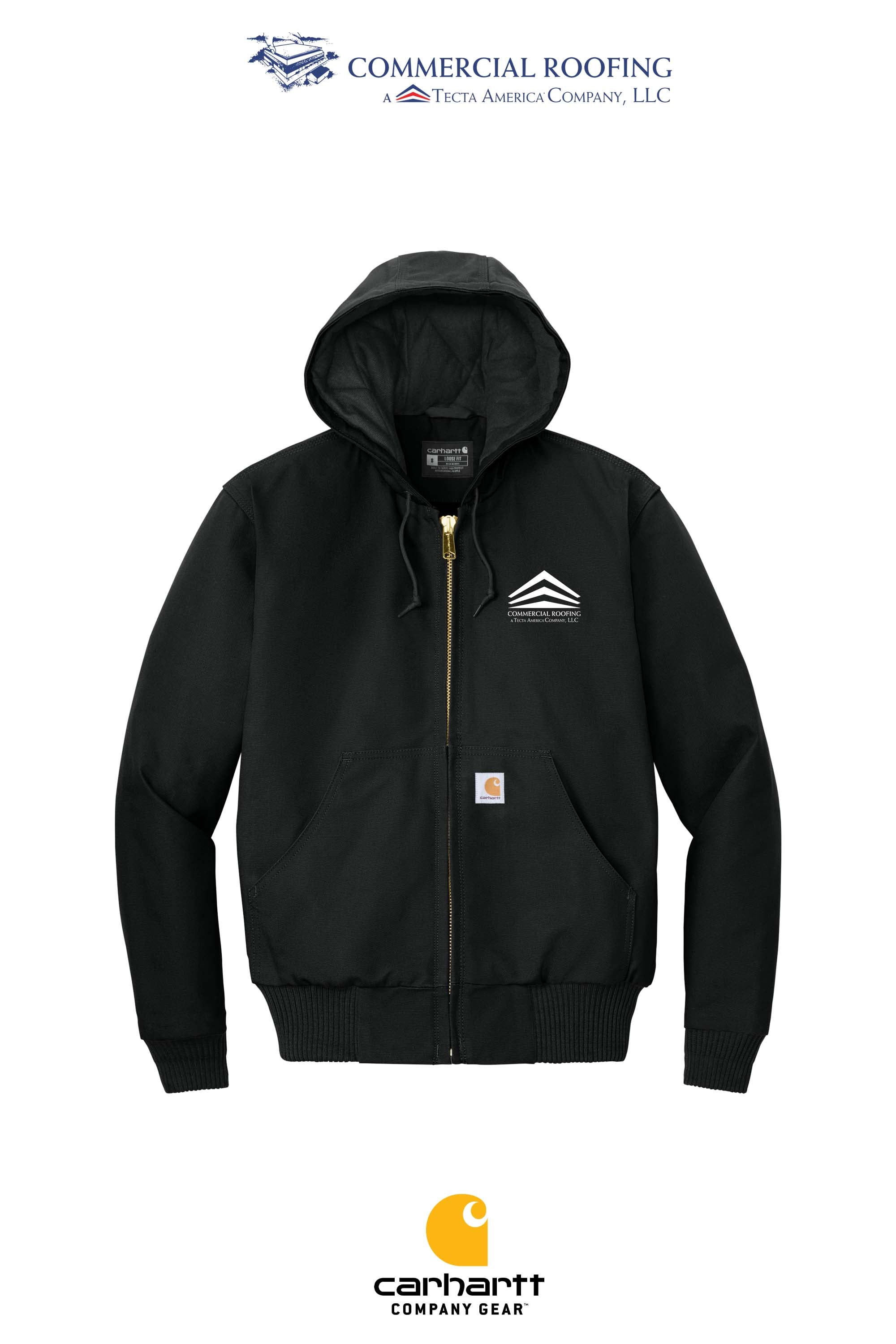 Carhartt® Quilted-Flannel-Lined Duck Active Jac - Commercial Roofing