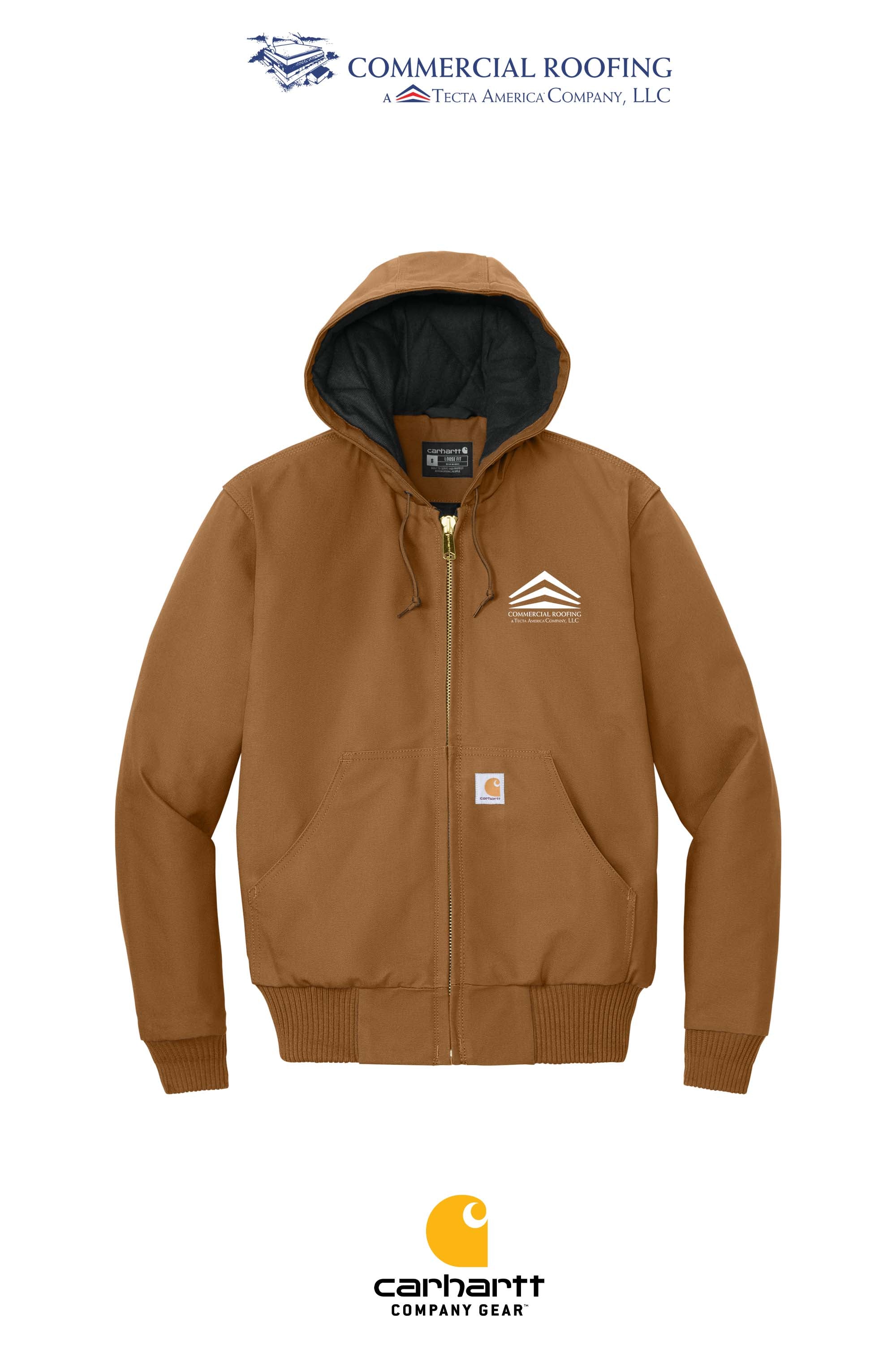 Carhartt® Quilted-Flannel-Lined Duck Active Jac - Commercial Roofing