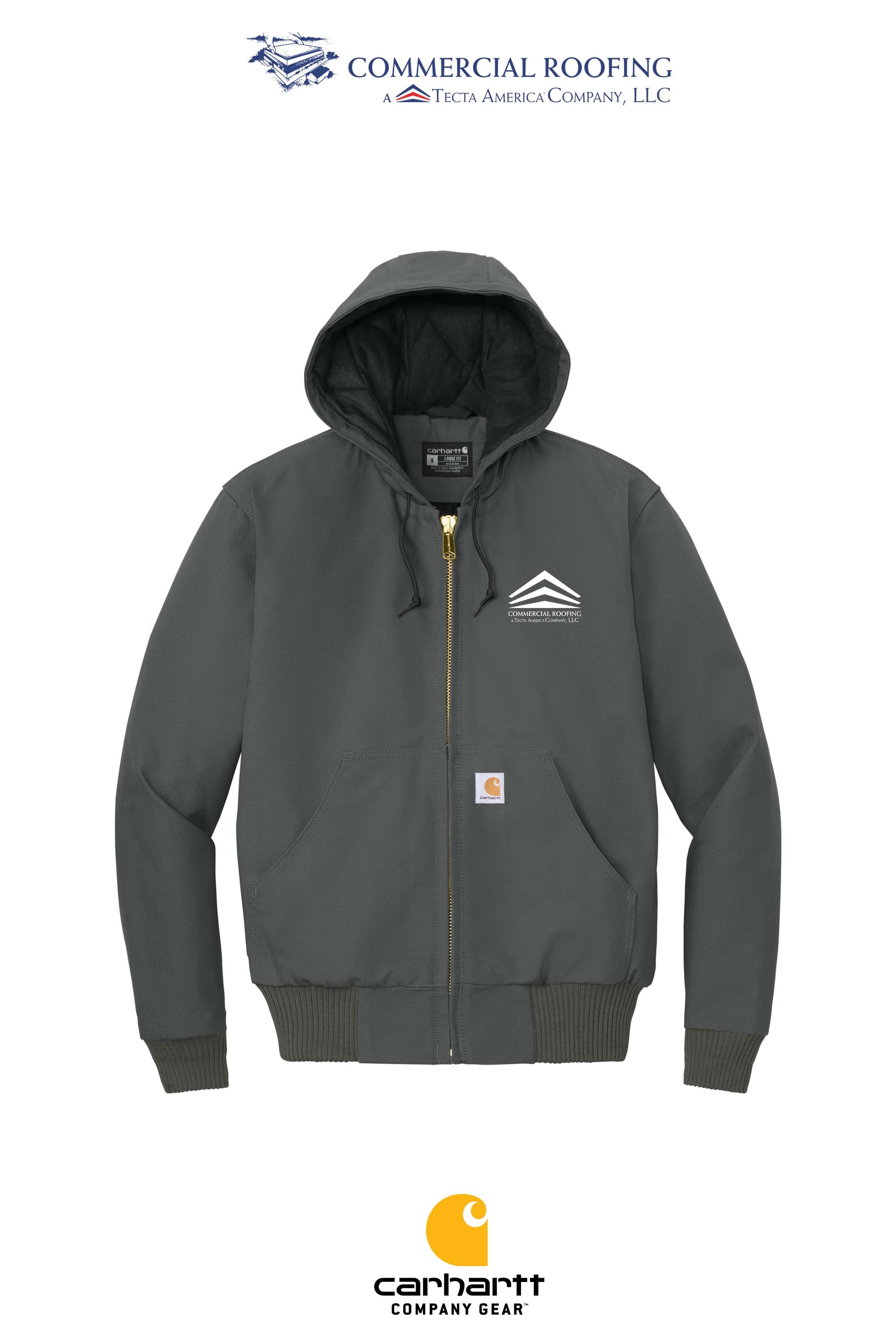 Carhartt® Quilted-Flannel-Lined Duck Active Jac - Commercial Roofing