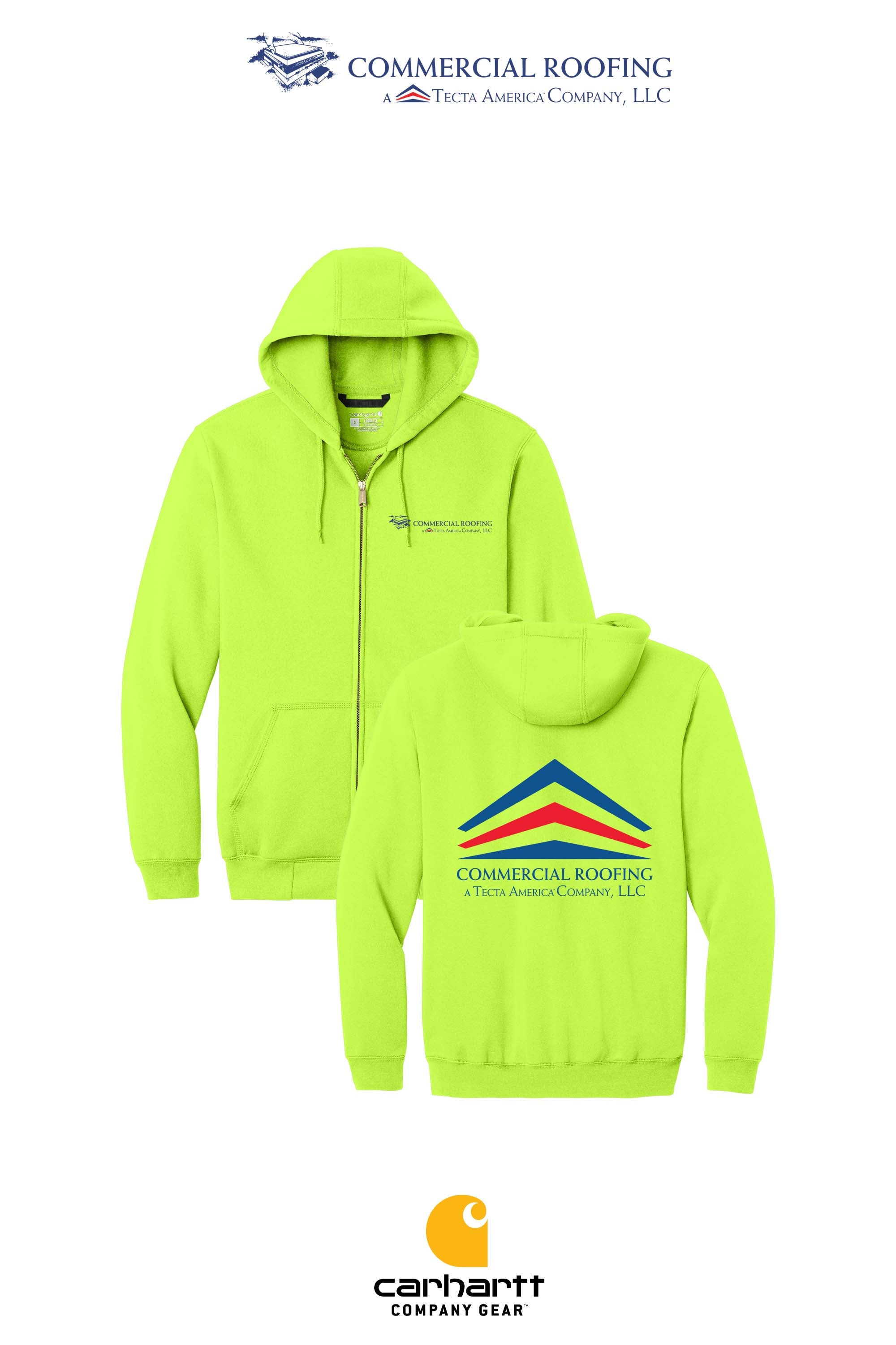 Carhartt® Midweight Hooded Zip-Front Sweatshirt - Commercial Roofing