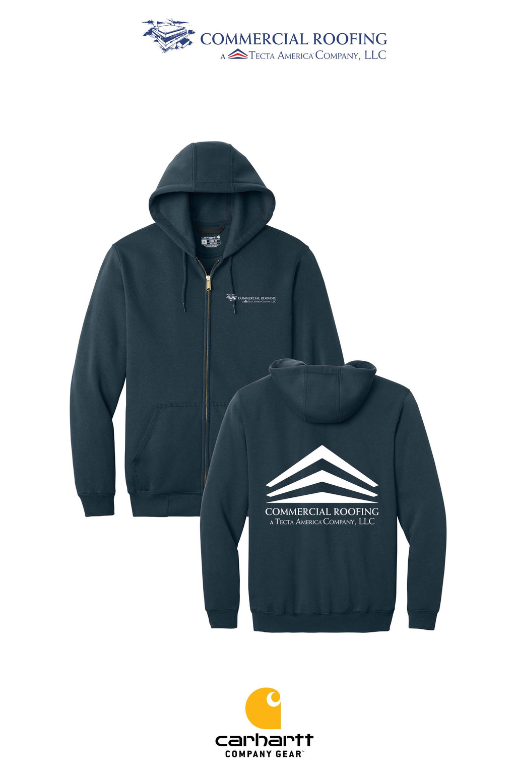 Carhartt® Midweight Hooded Zip-Front Sweatshirt - Commercial Roofing