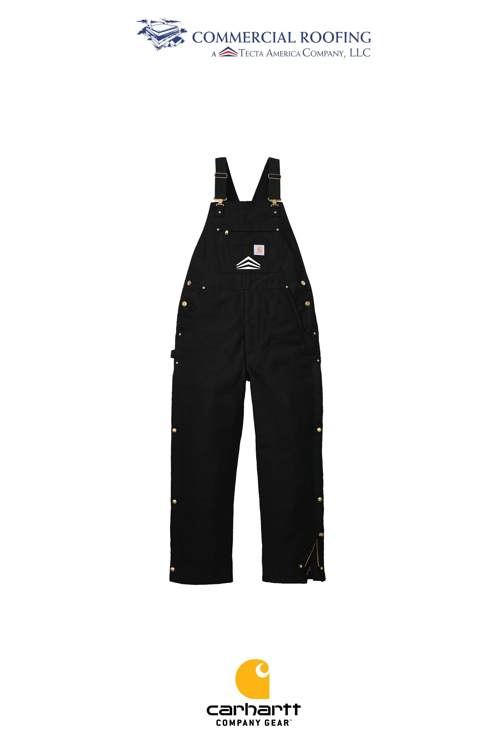 Carhartt® Firm Duck Insulated Bib Overalls - Commercial Roofing