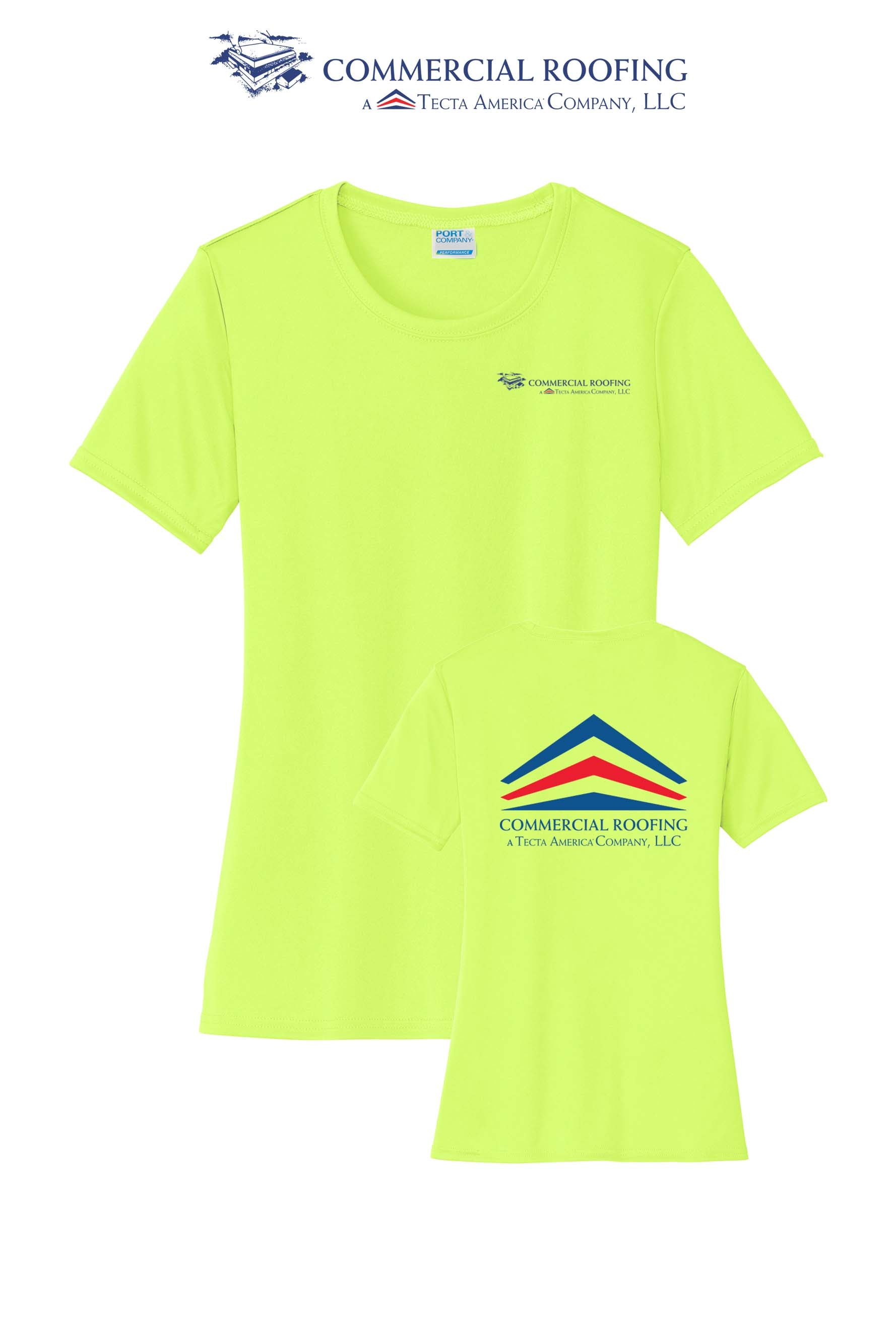 Port & Co™ Women's Performance  UPF50 Tee - Commercial Roofing