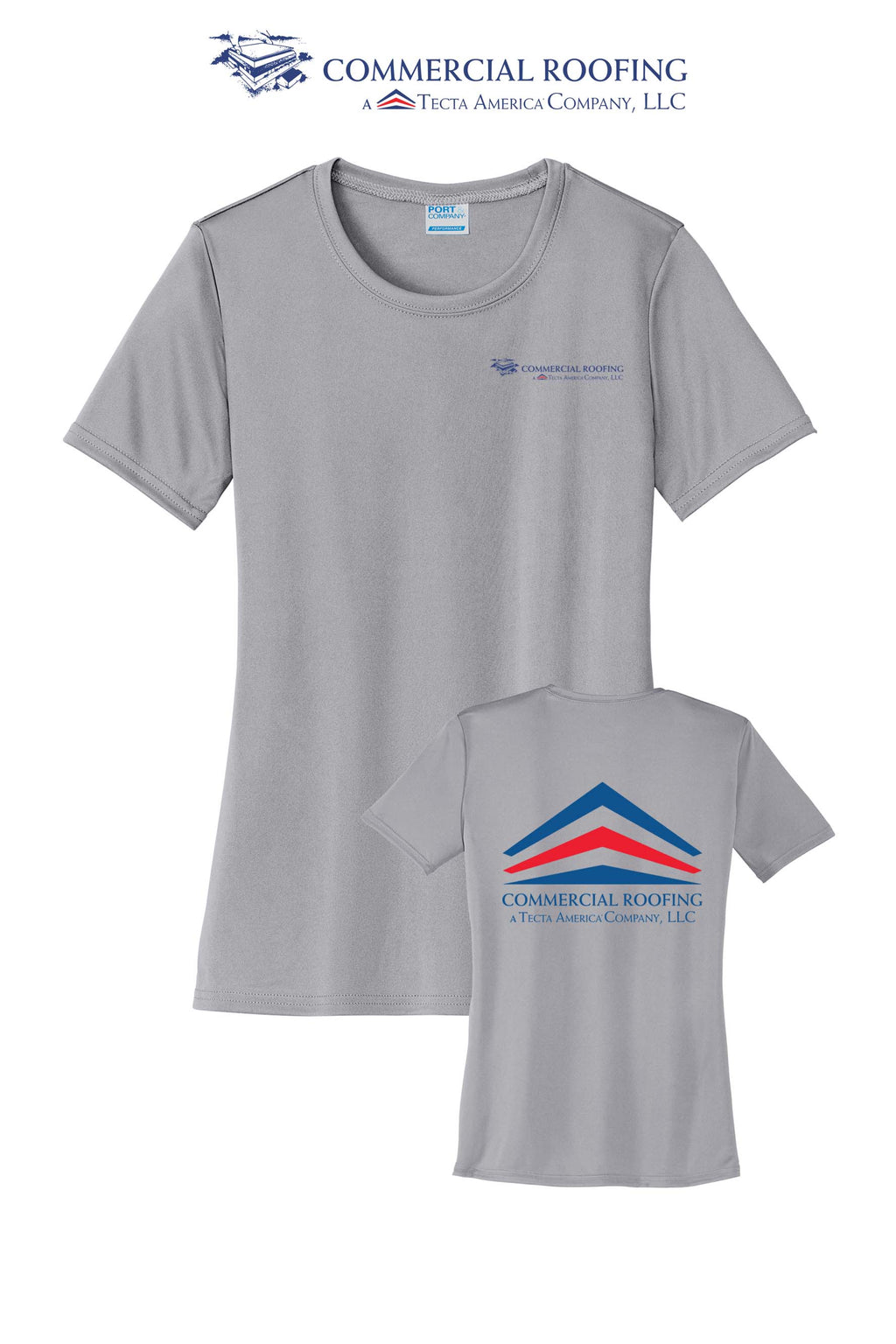 Port & Co™ Women's Performance  UPF50 Tee - Commercial Roofing