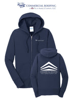 Port & Co™ Women's Core Fleece Full-Zip Hooded Sweatshirt - Commercial Roofing