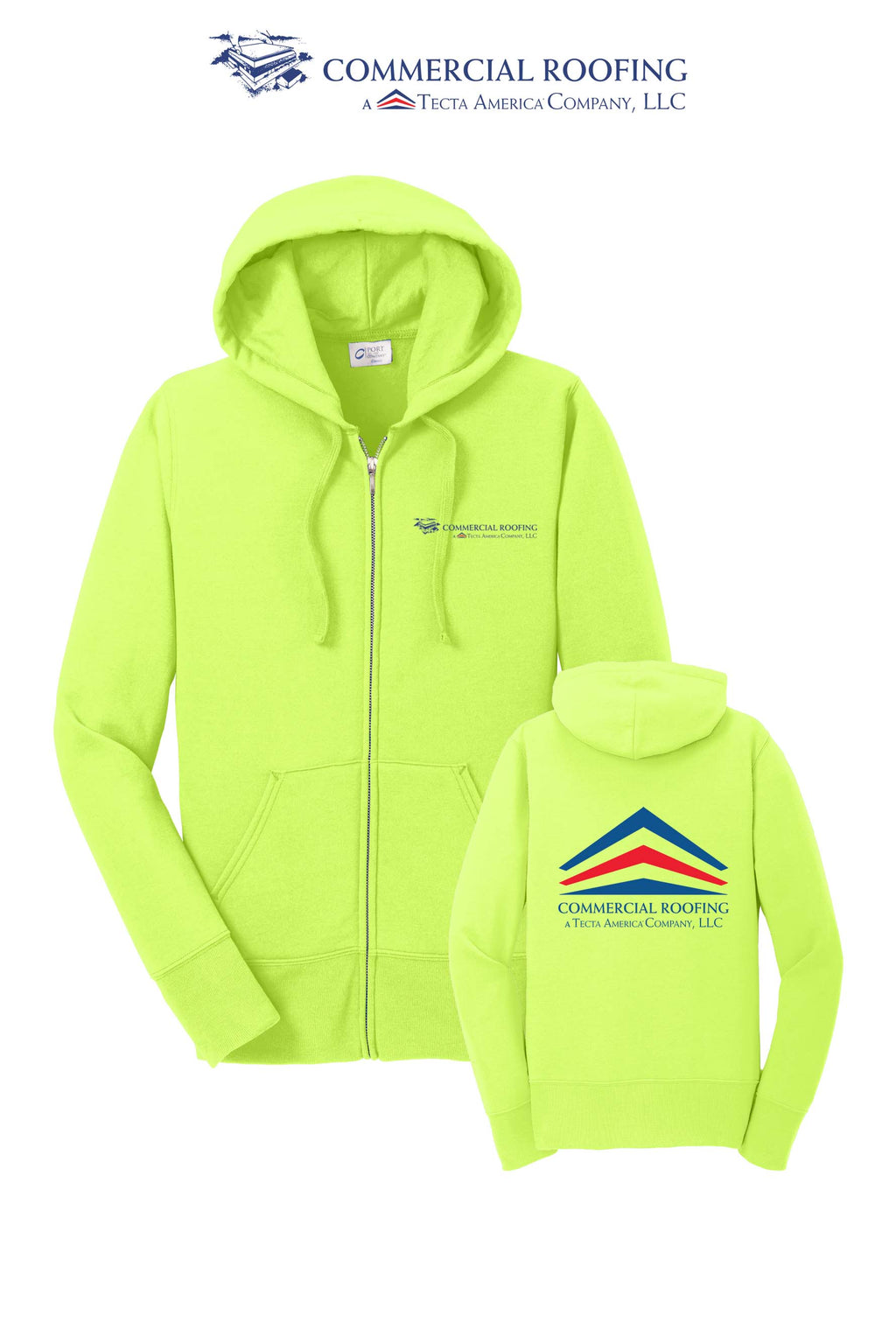Port & Co™ Women's Core Fleece Full-Zip Hooded Sweatshirt - Commercial Roofing