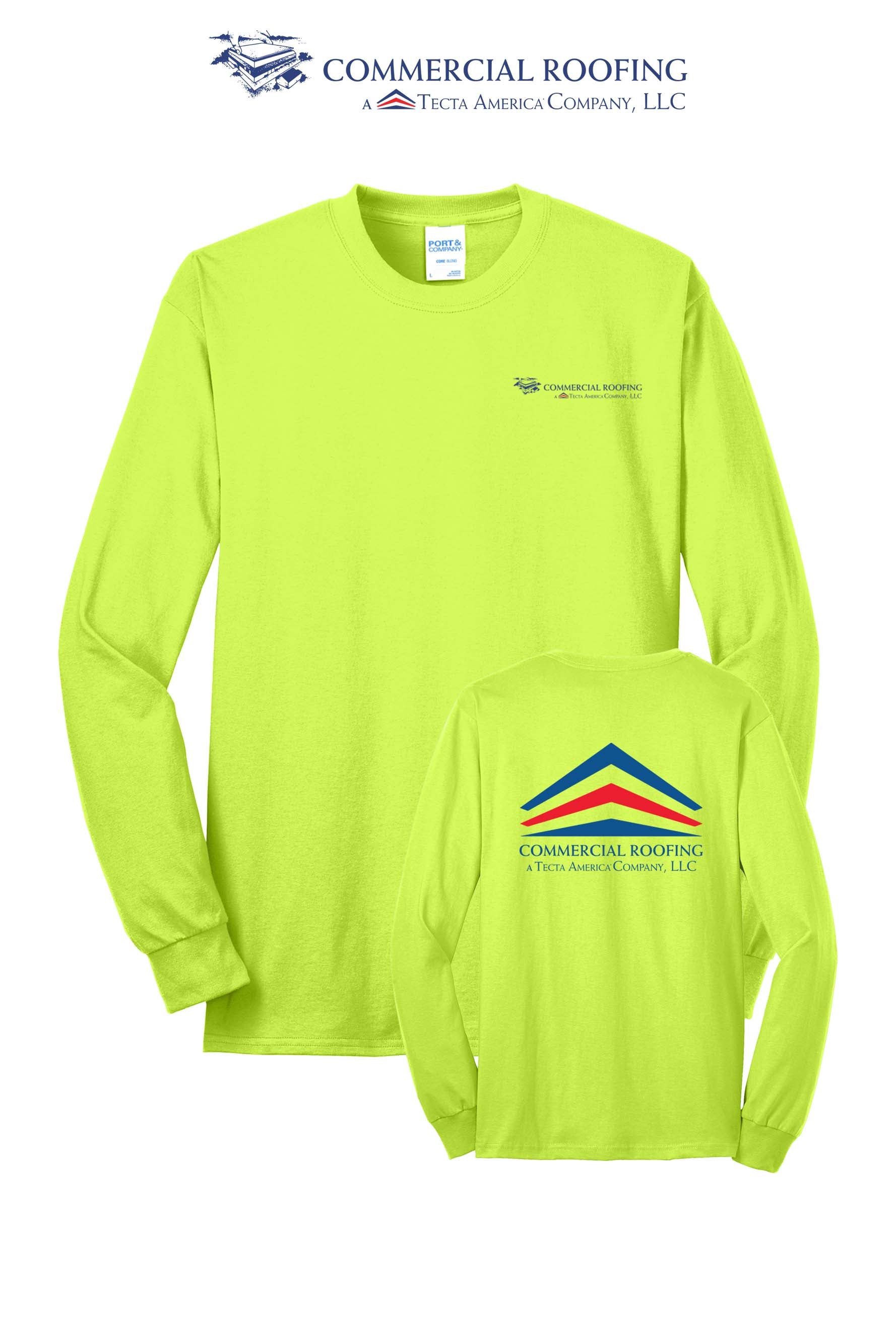 Port & Co™ Long Sleeve Core Blend Tee - Commercial Roofing