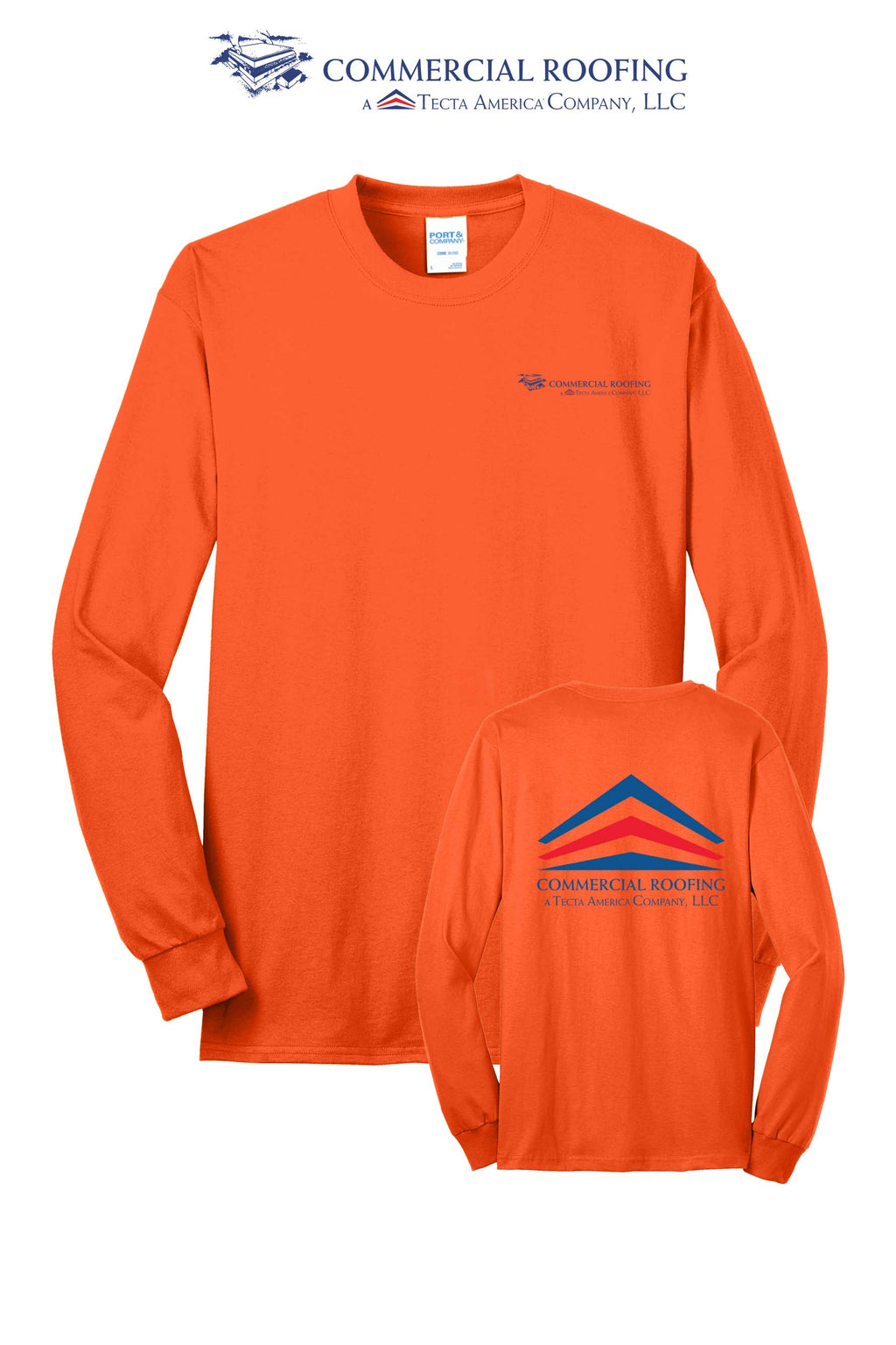 Port & Co™ Long Sleeve Core Blend Tee - Commercial Roofing