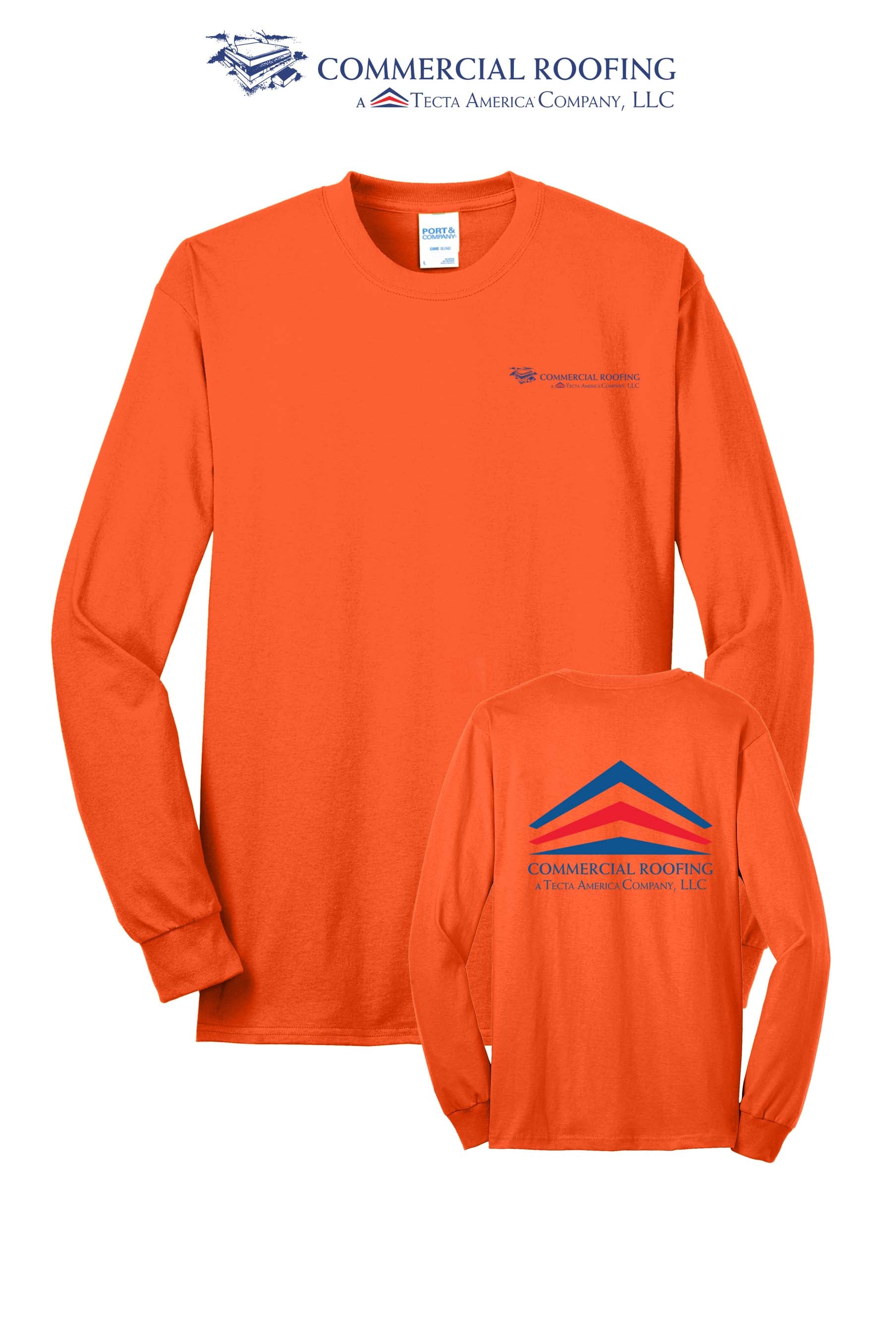 Port & Co™ Long Sleeve Core Blend Tee - Commercial Roofing