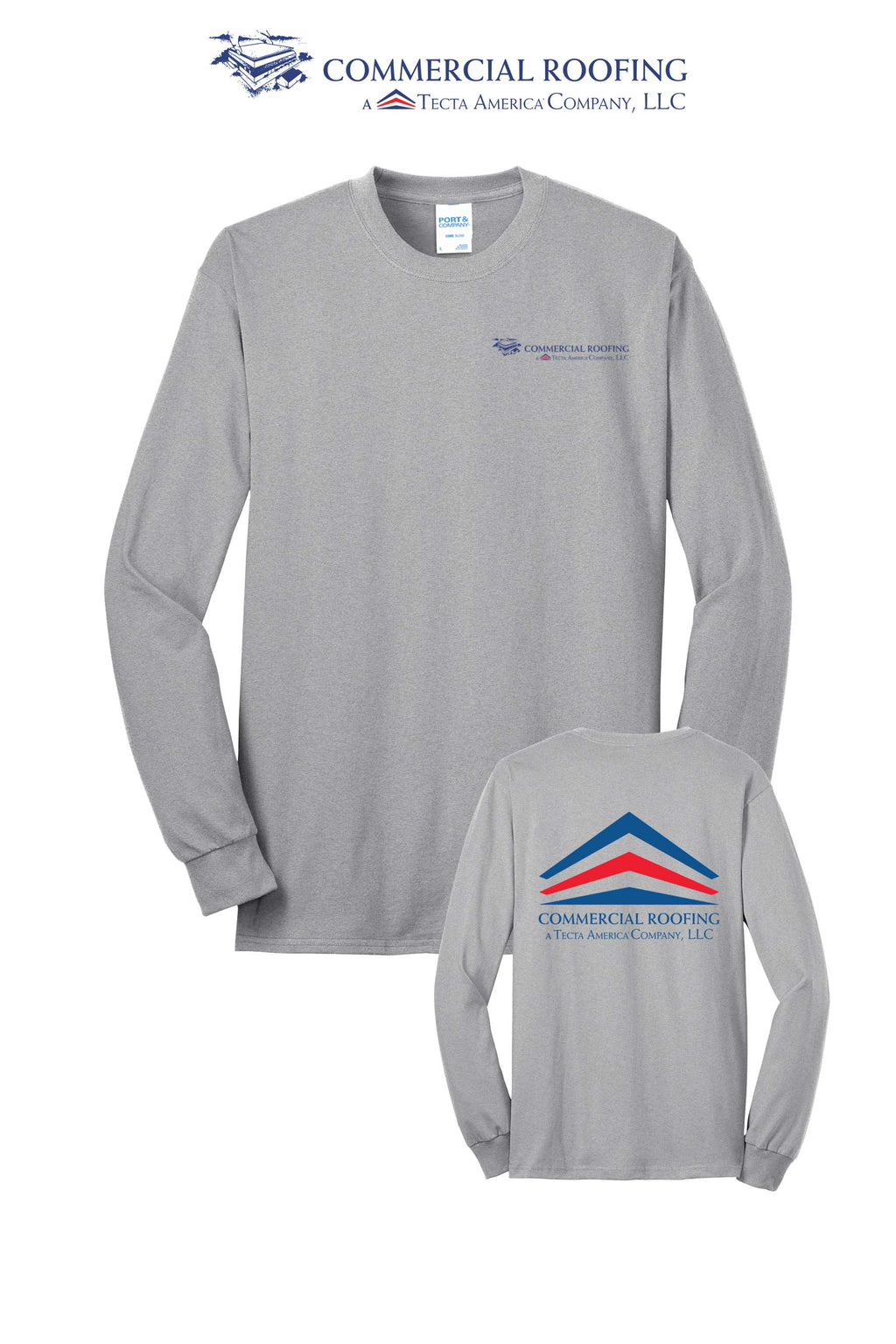 Port & Co™ Long Sleeve Core Blend Tee - Commercial Roofing