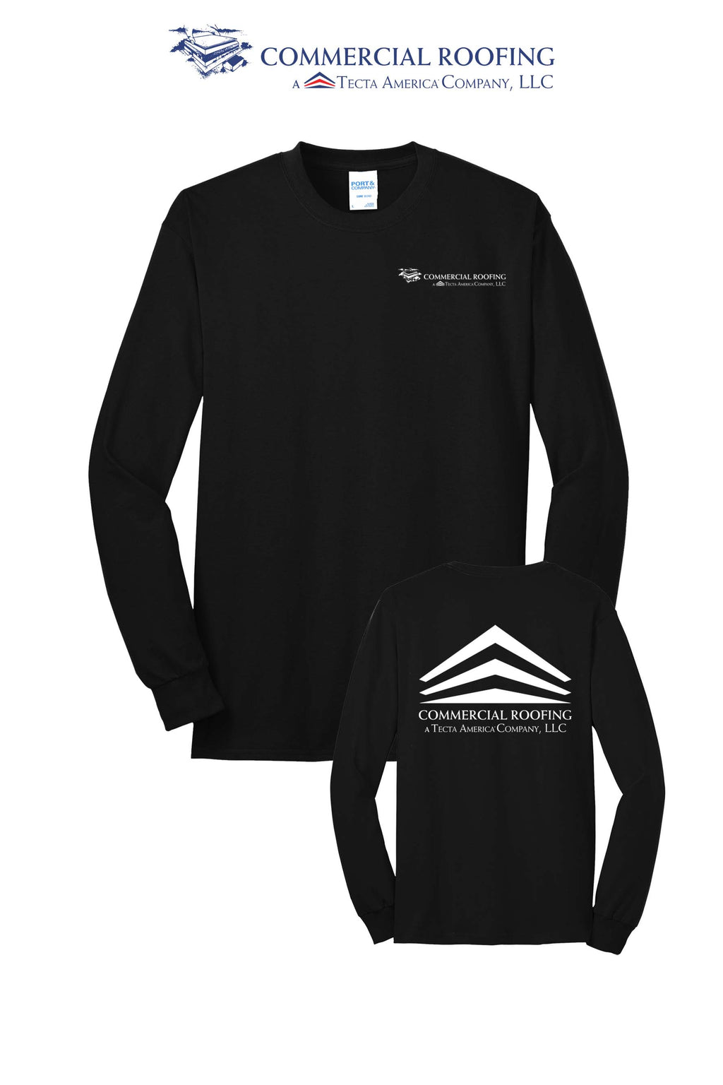 Port & Co™ Long Sleeve Core Blend Tee - Commercial Roofing