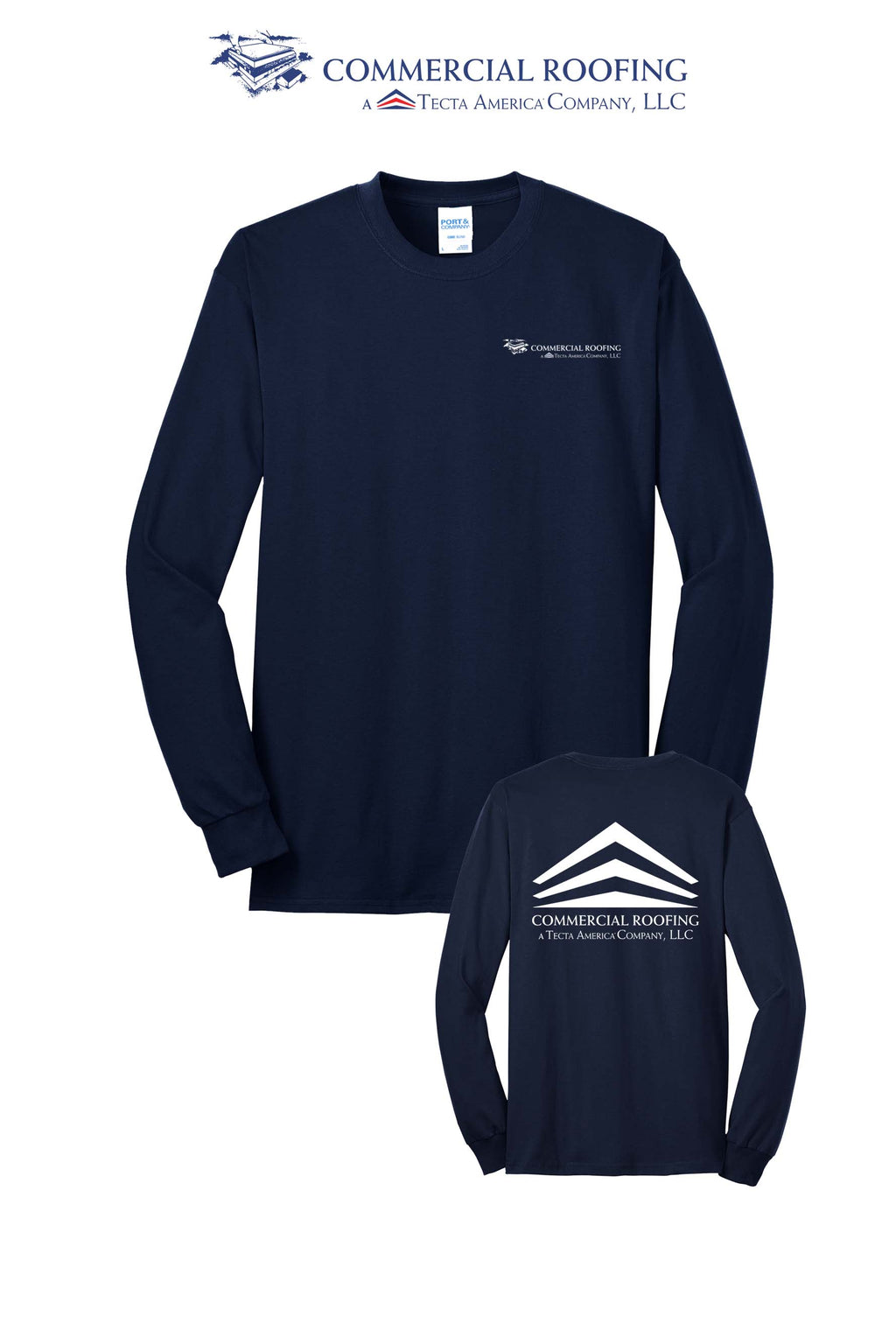 Port & Co™ Long Sleeve Core Blend Tee - Commercial Roofing