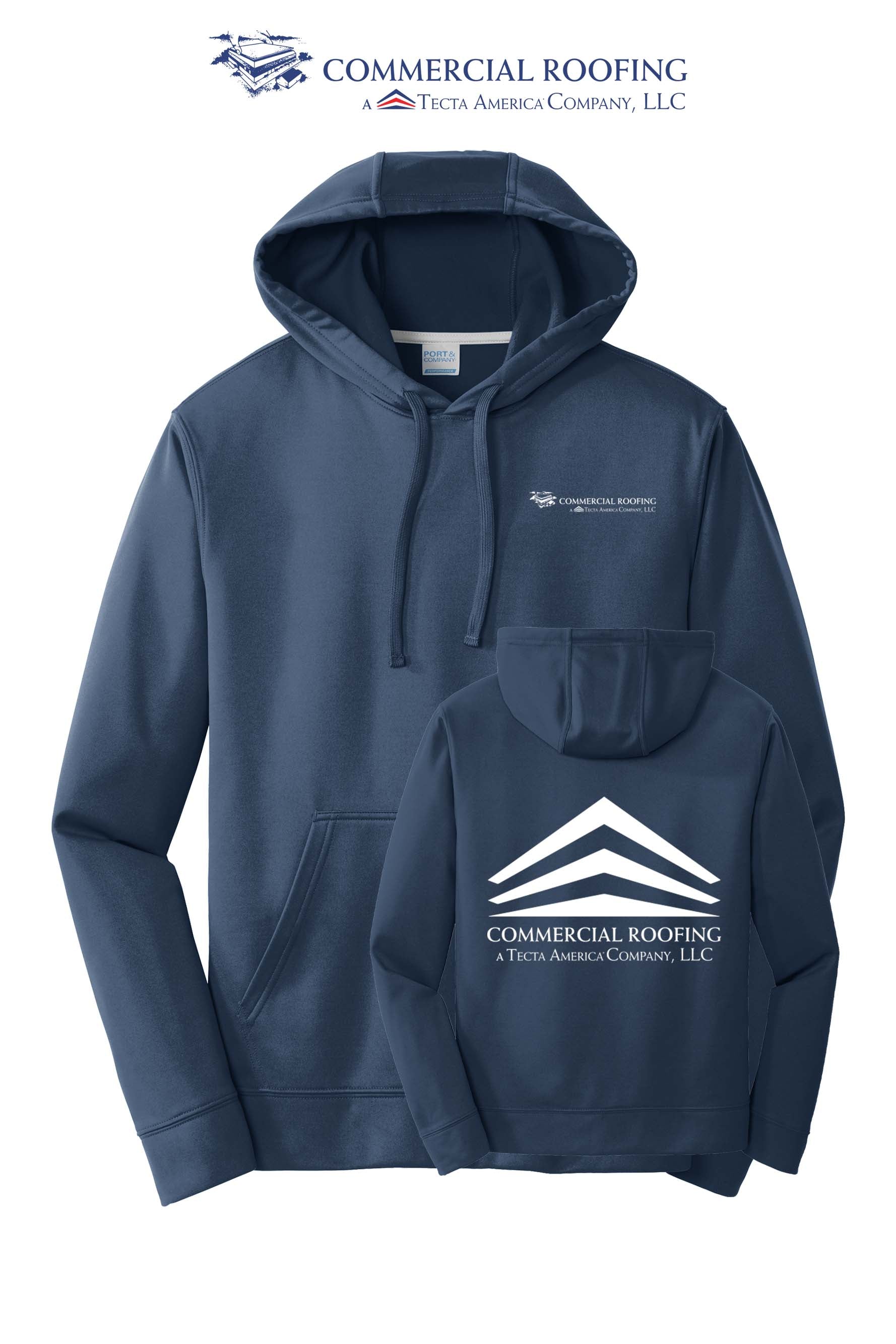Port & Co™ Performance Fleece Pullover Hooded Sweatshirt - Commercial Roofing
