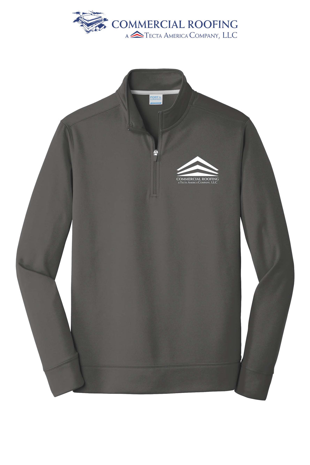 Port & Co™ Performance Fleece 1/4-Zip Pullover Sweatshirt - Commercial Roofing