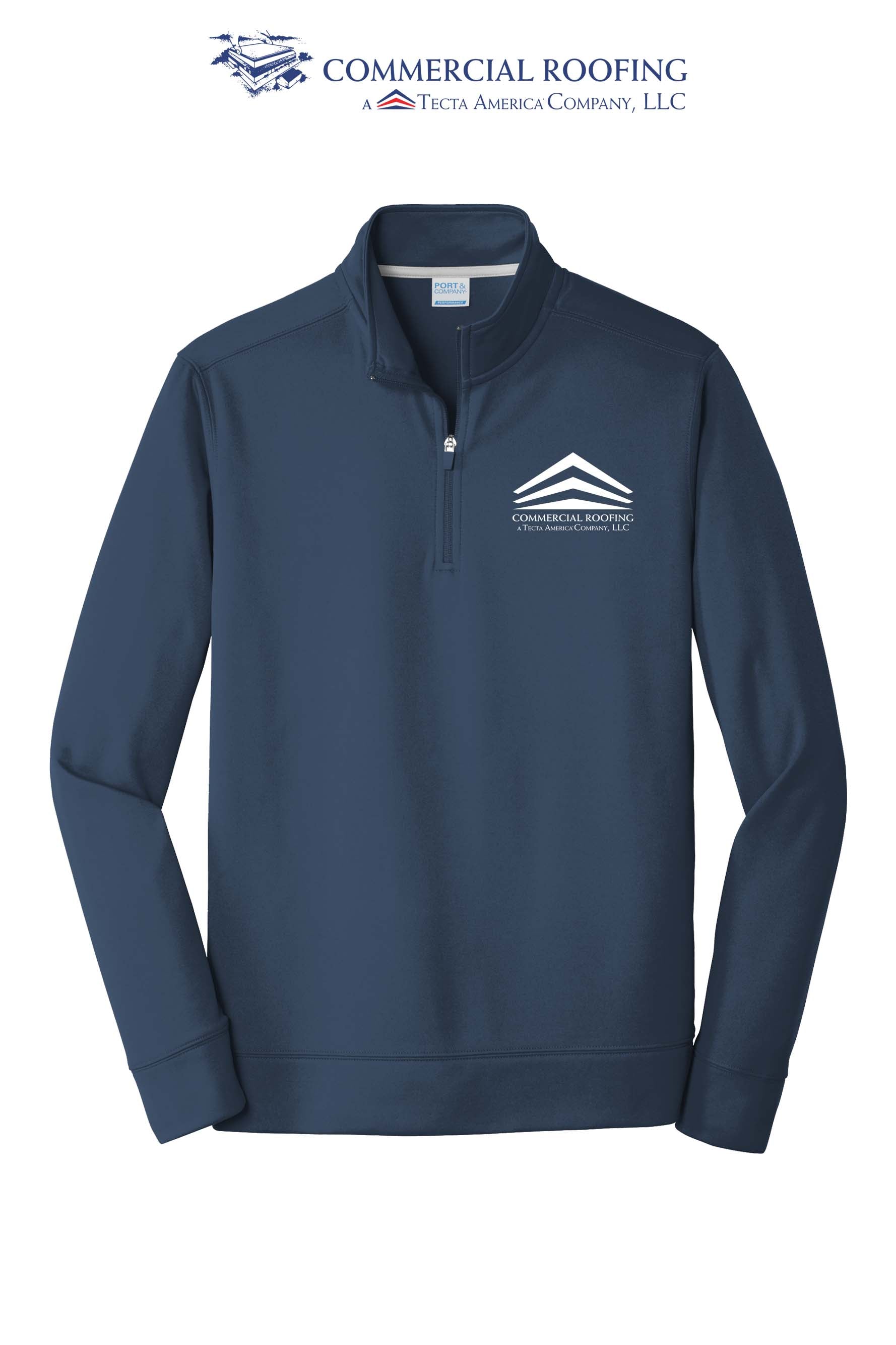 Port & Co™ Performance Fleece 1/4-Zip Pullover Sweatshirt - Commercial Roofing
