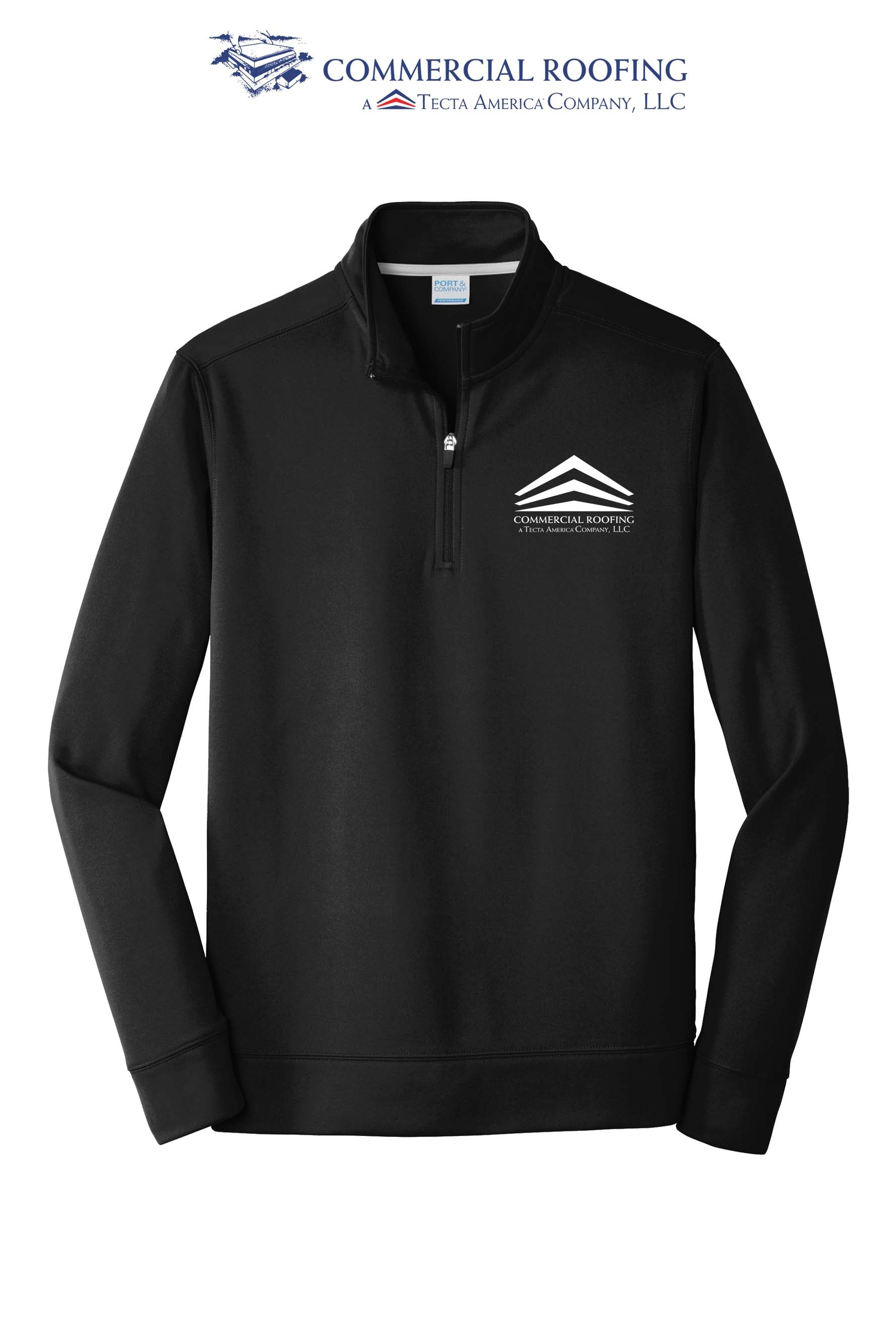 Port & Co™ Performance Fleece 1/4-Zip Pullover Sweatshirt - Commercial Roofing