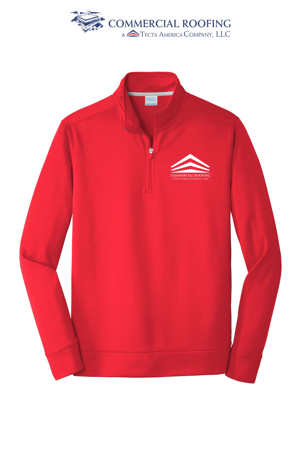Port & Co™ Performance Fleece 1/4-Zip Pullover Sweatshirt - Commercial Roofing