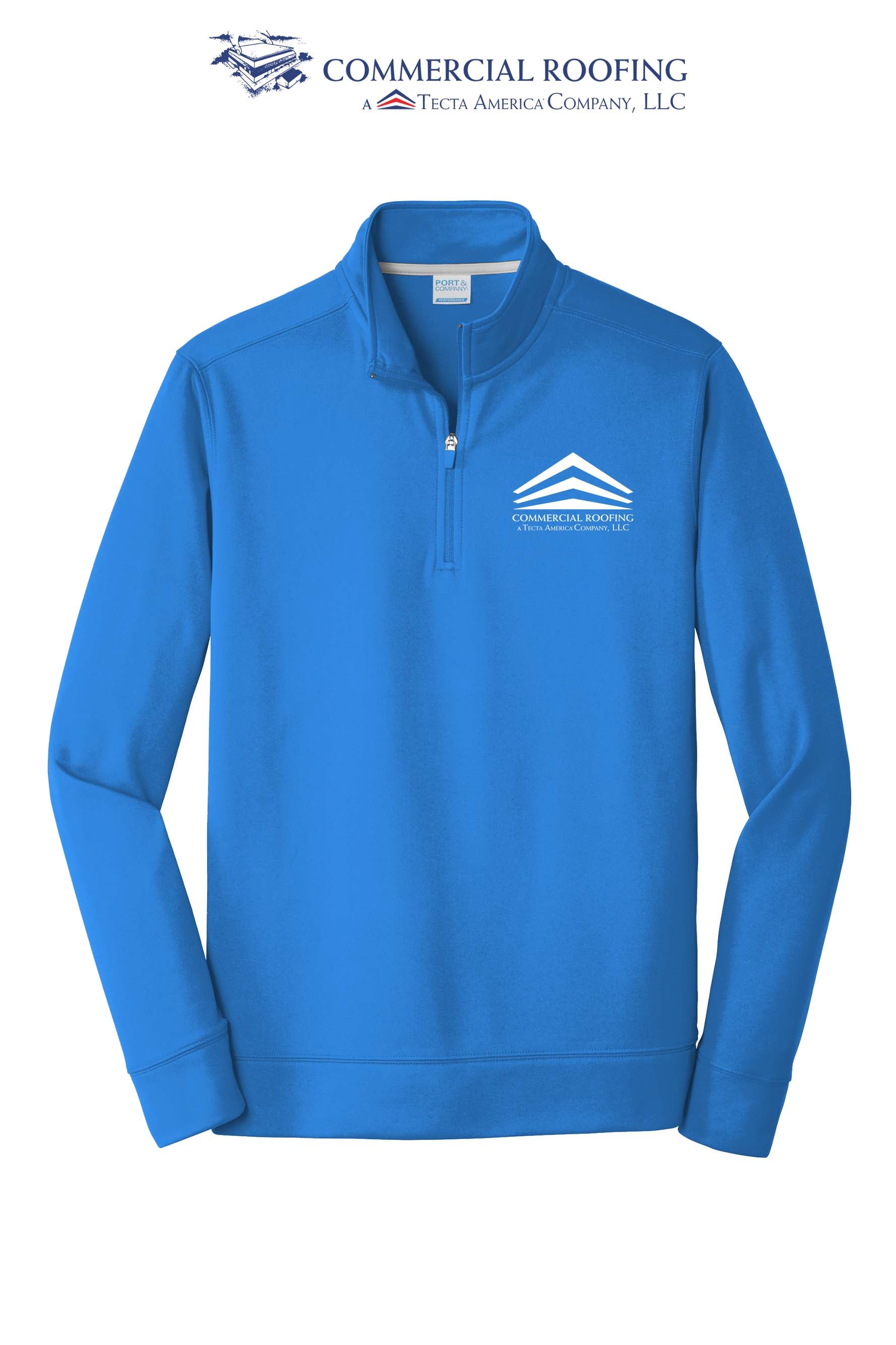 Port & Co™ Performance Fleece 1/4-Zip Pullover Sweatshirt - Commercial Roofing