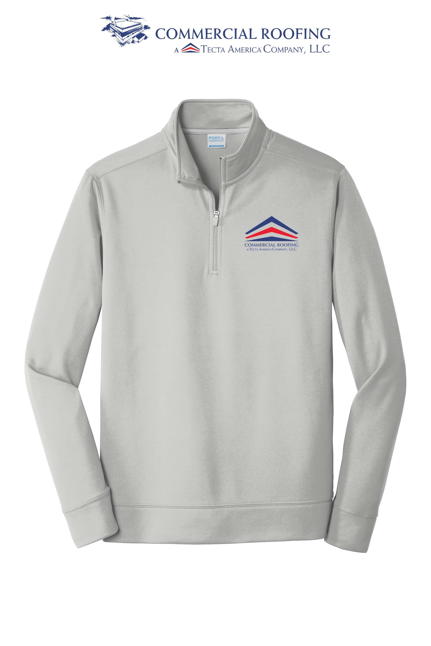 Port & Co™ Performance Fleece 1/4-Zip Pullover Sweatshirt - Commercial Roofing