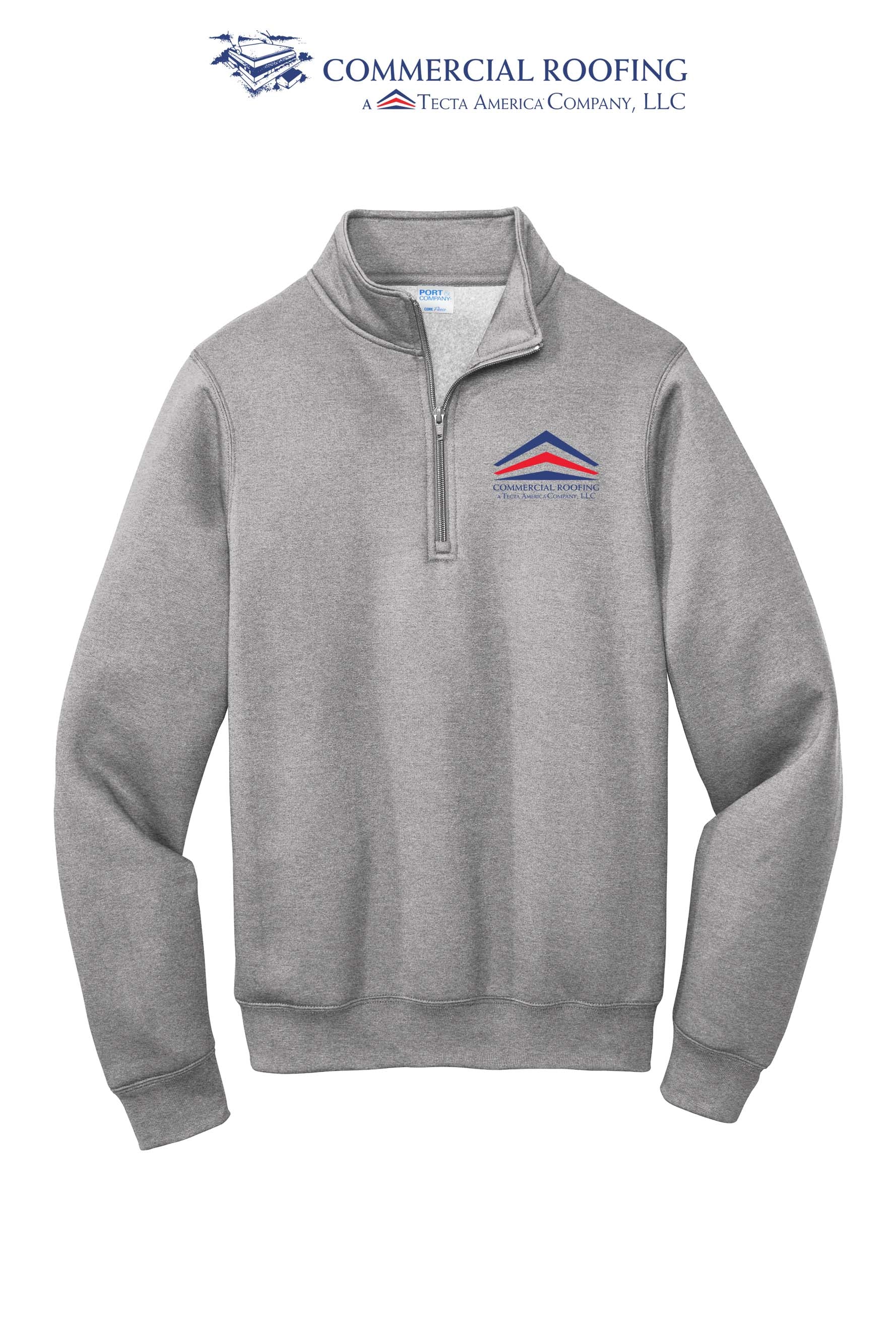 Port & Co™ Core Fleece 1/4-Zip Pullover Sweatshirt - Commercial Roofing