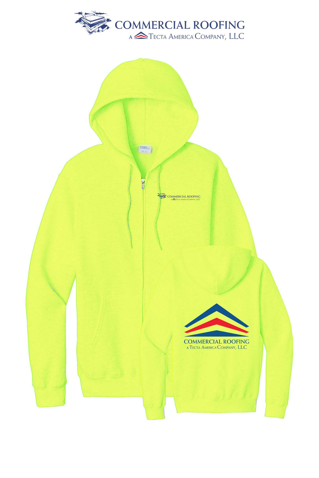 Port & Co™ Core Fleece Full-Zip Hooded Sweatshirt - Commercial Roofing