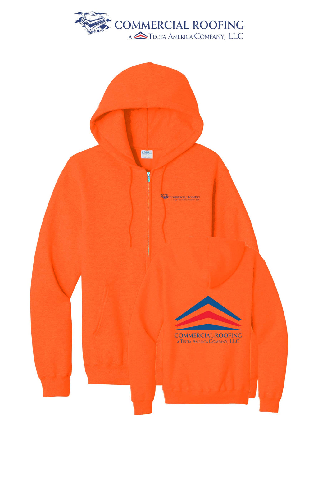Port & Co™ Core Fleece Full-Zip Hooded Sweatshirt - Commercial Roofing