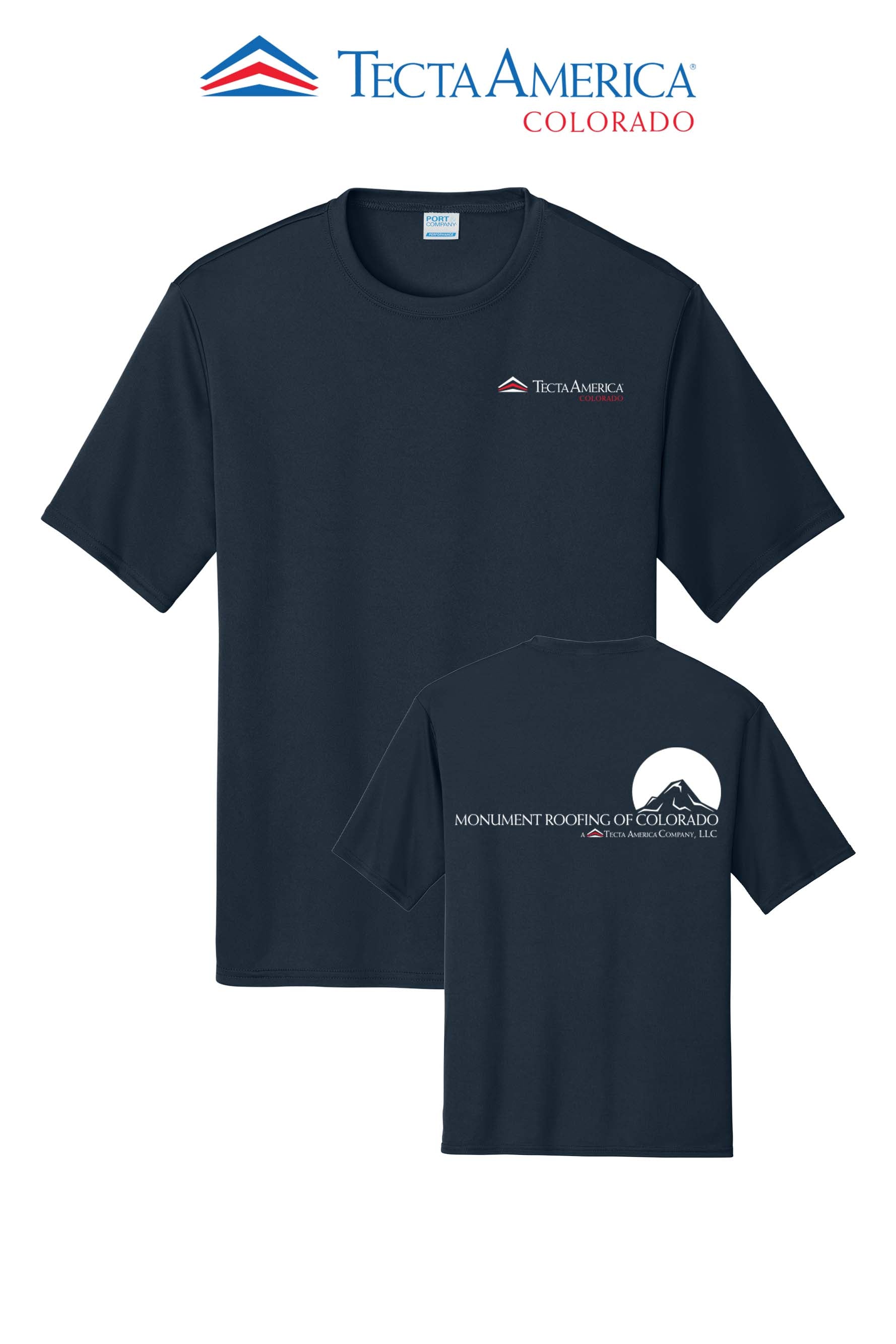 Port & Co™ Performance UPF 50 Tee - Monument Roofing of Colorado
