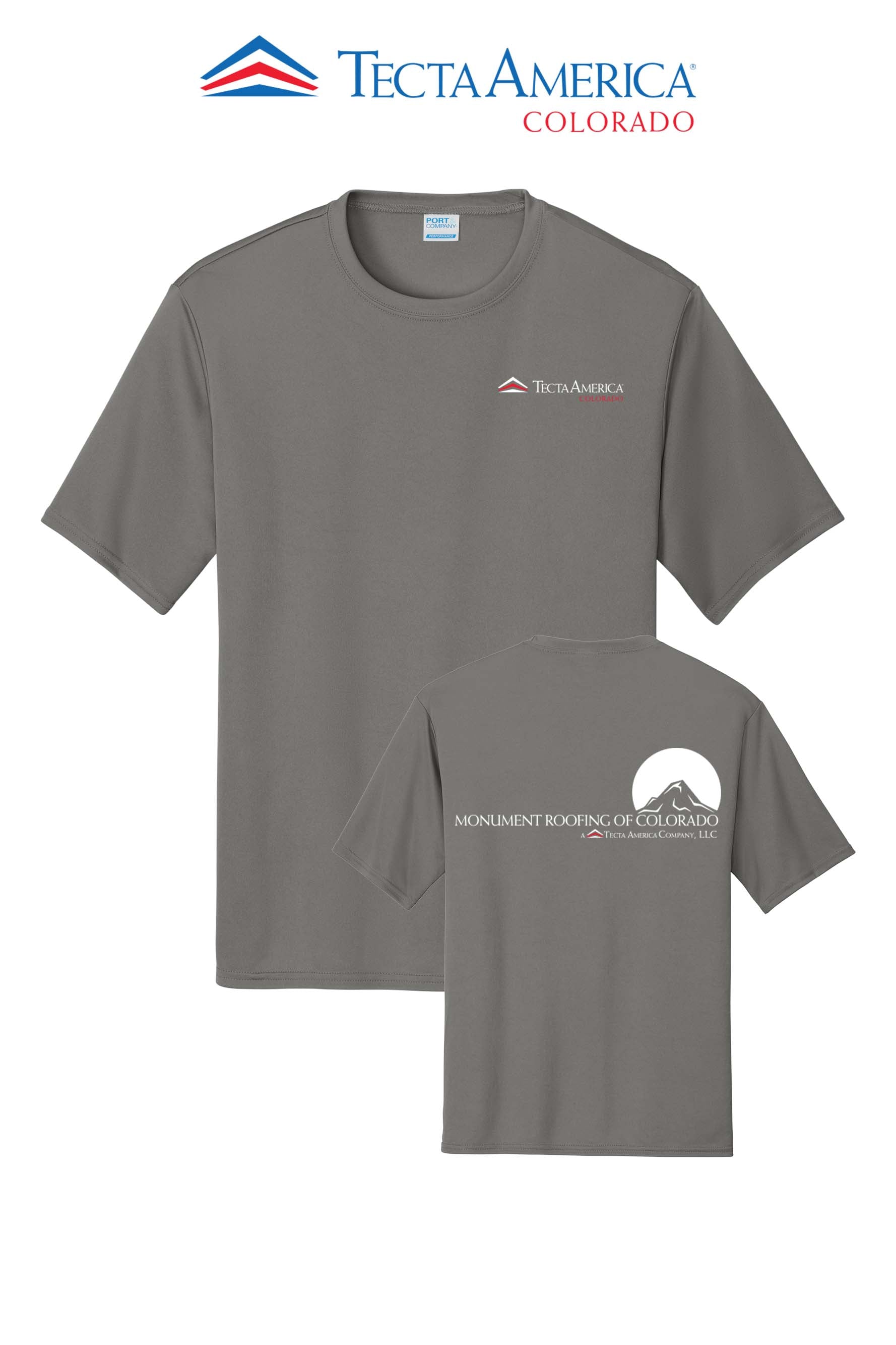 Port & Co™ Performance UPF 50 Tee - Monument Roofing of Colorado