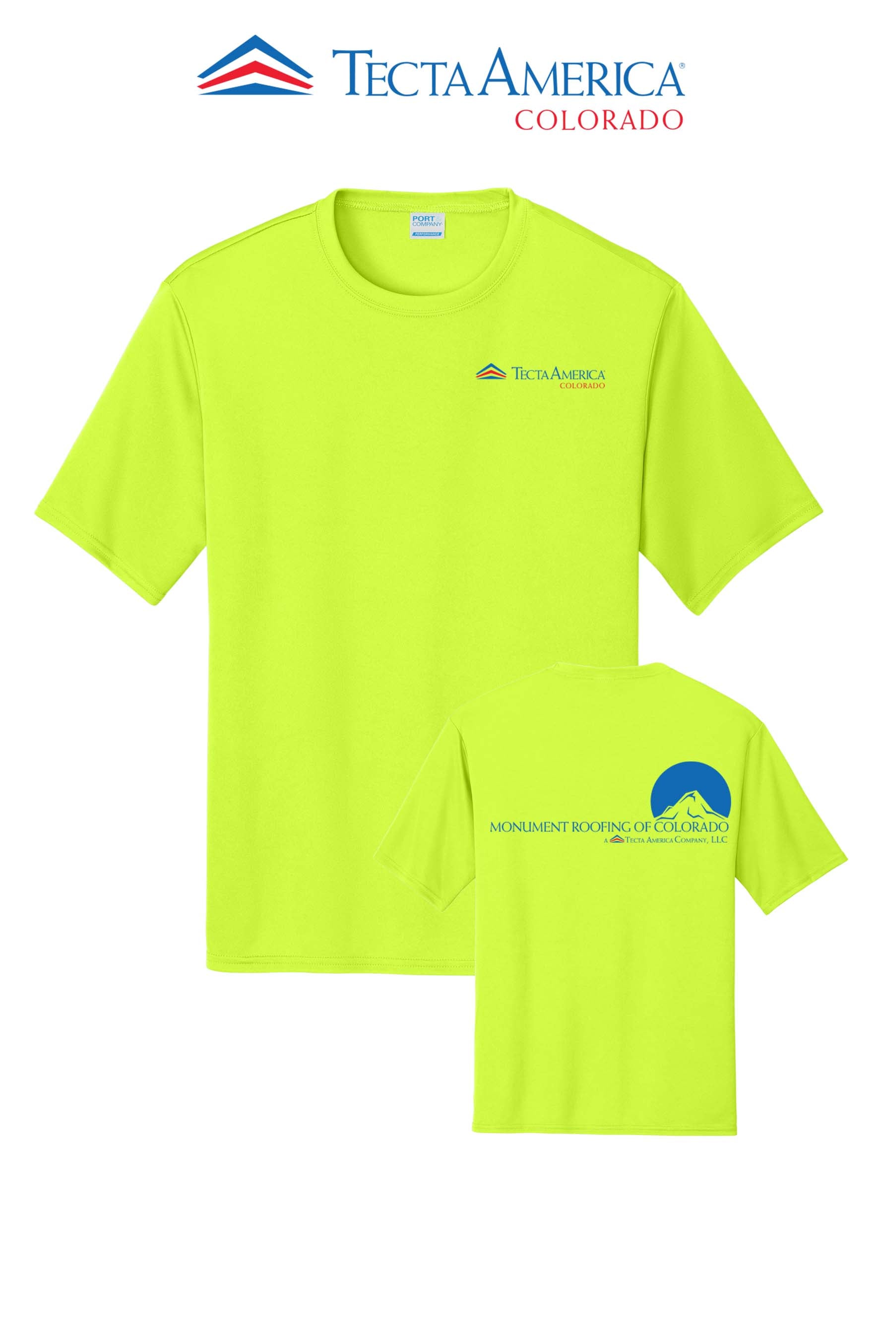Port & Co™ Performance UPF 50 Tee - Monument Roofing of Colorado
