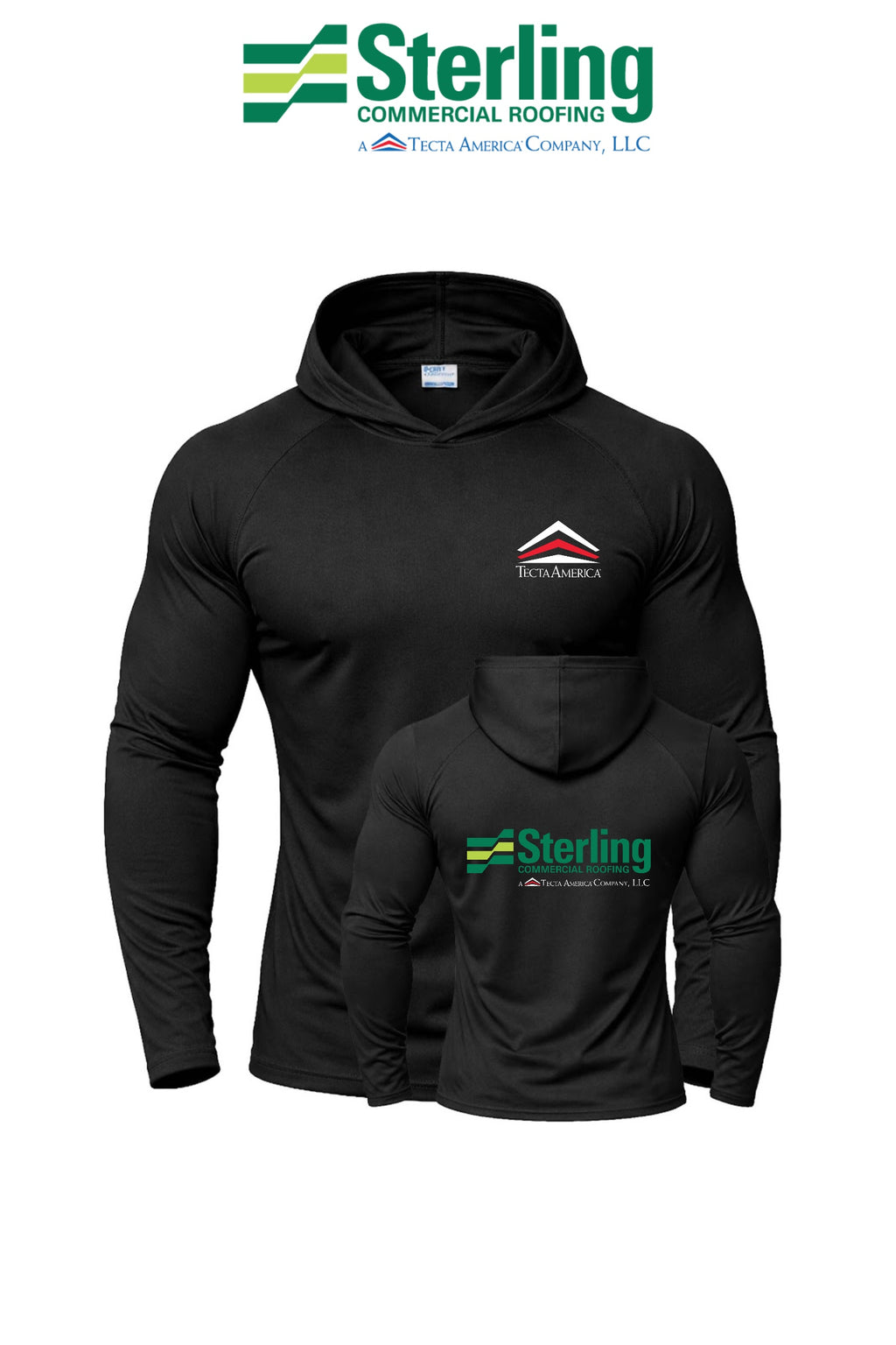 Port & Co™ Performance Pullover Hooded UPF50 Tee - Sterling, A Tecta American Company LLC