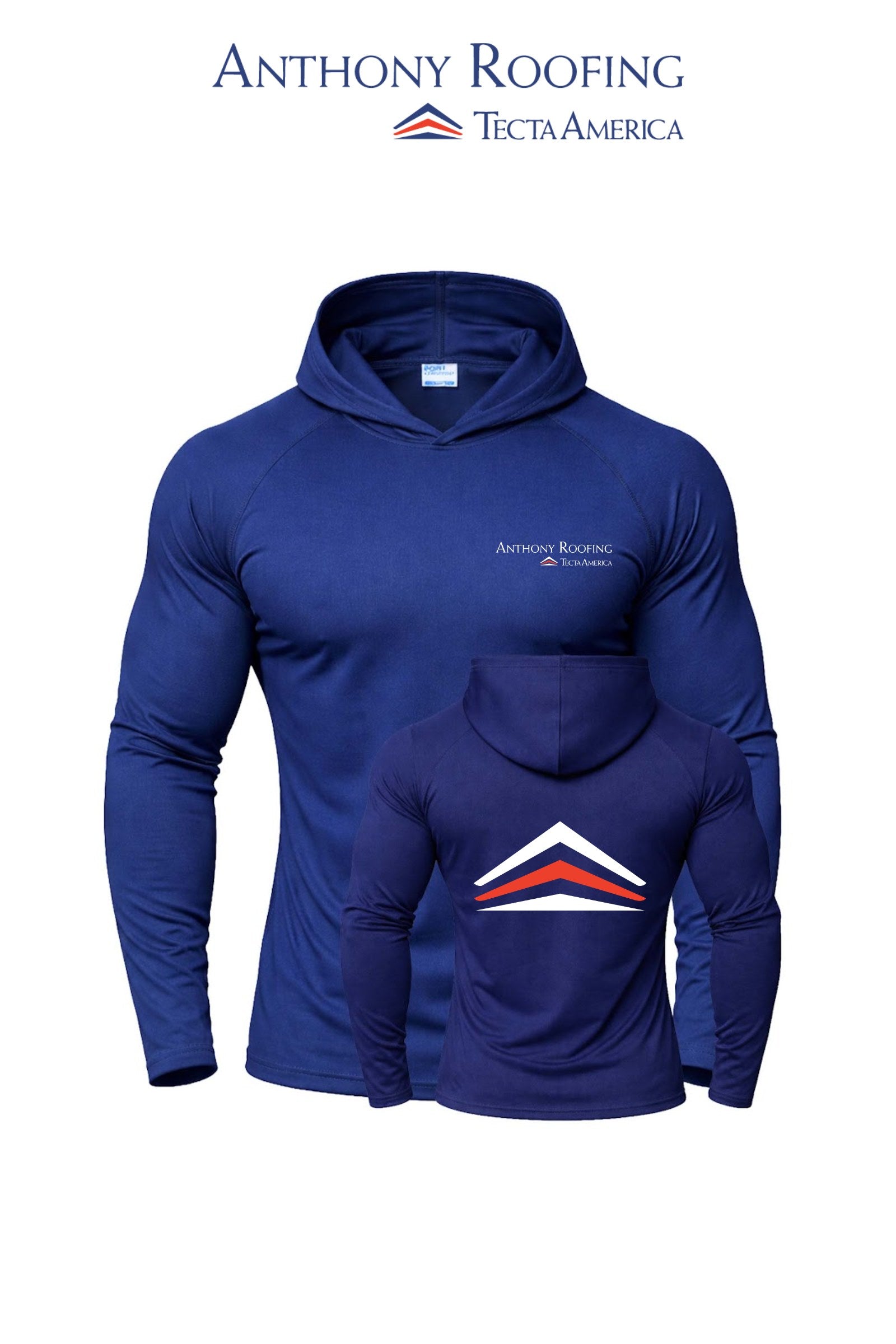 Port & Co™ Performance Pullover Hooded UPF50 Tee - Anthony Roofing