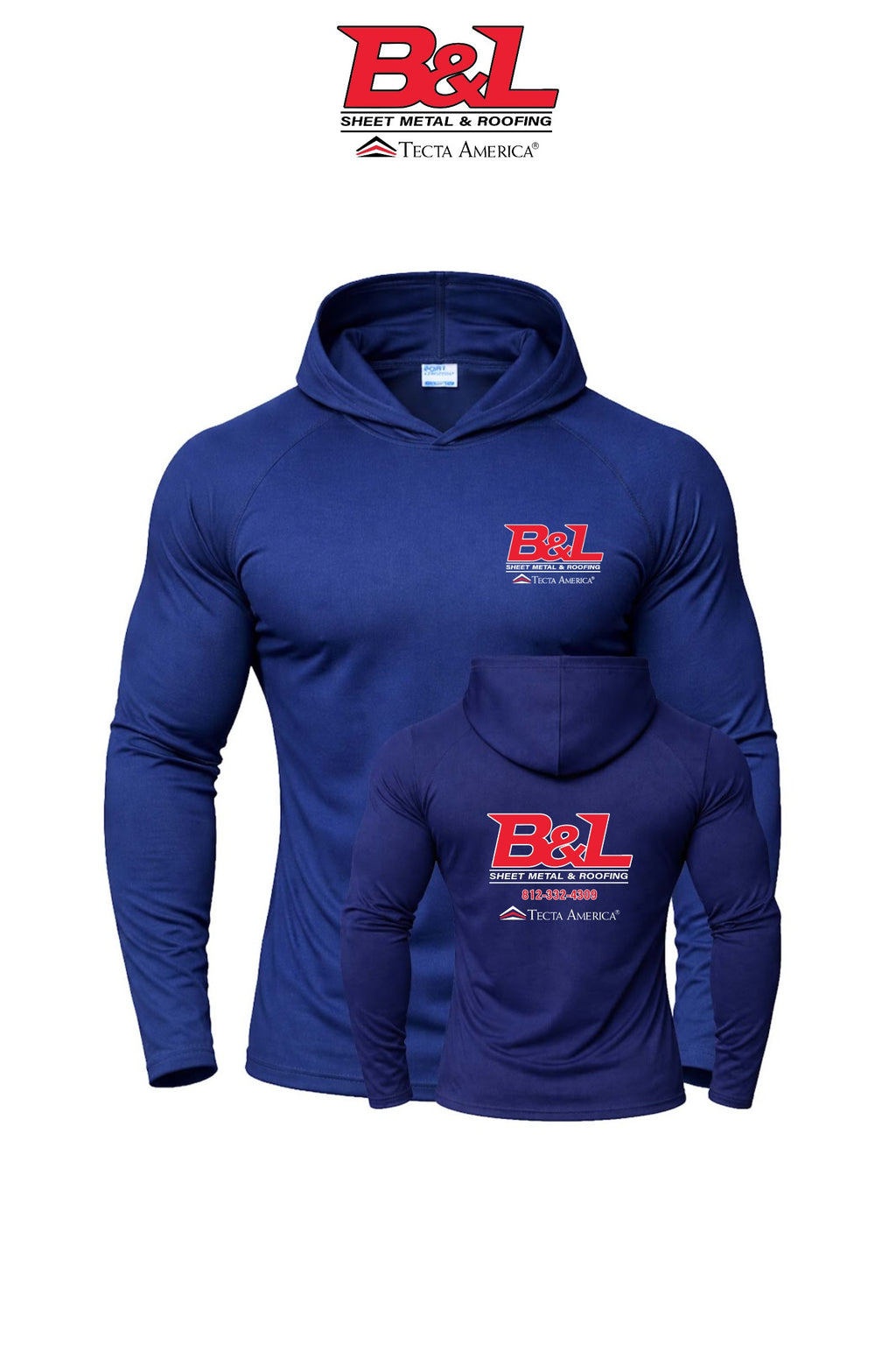 Port & Co™ Performance Pullover Hooded UPF50 Tee - B&L Sheet Metal & Roofing