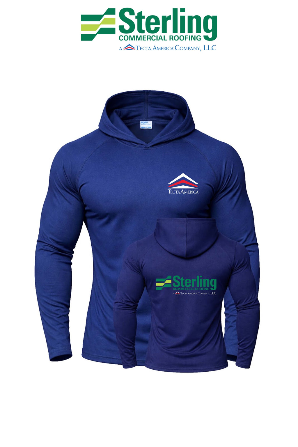 Port & Co™ Performance Pullover Hooded UPF50 Tee - Sterling, A Tecta American Company LLC