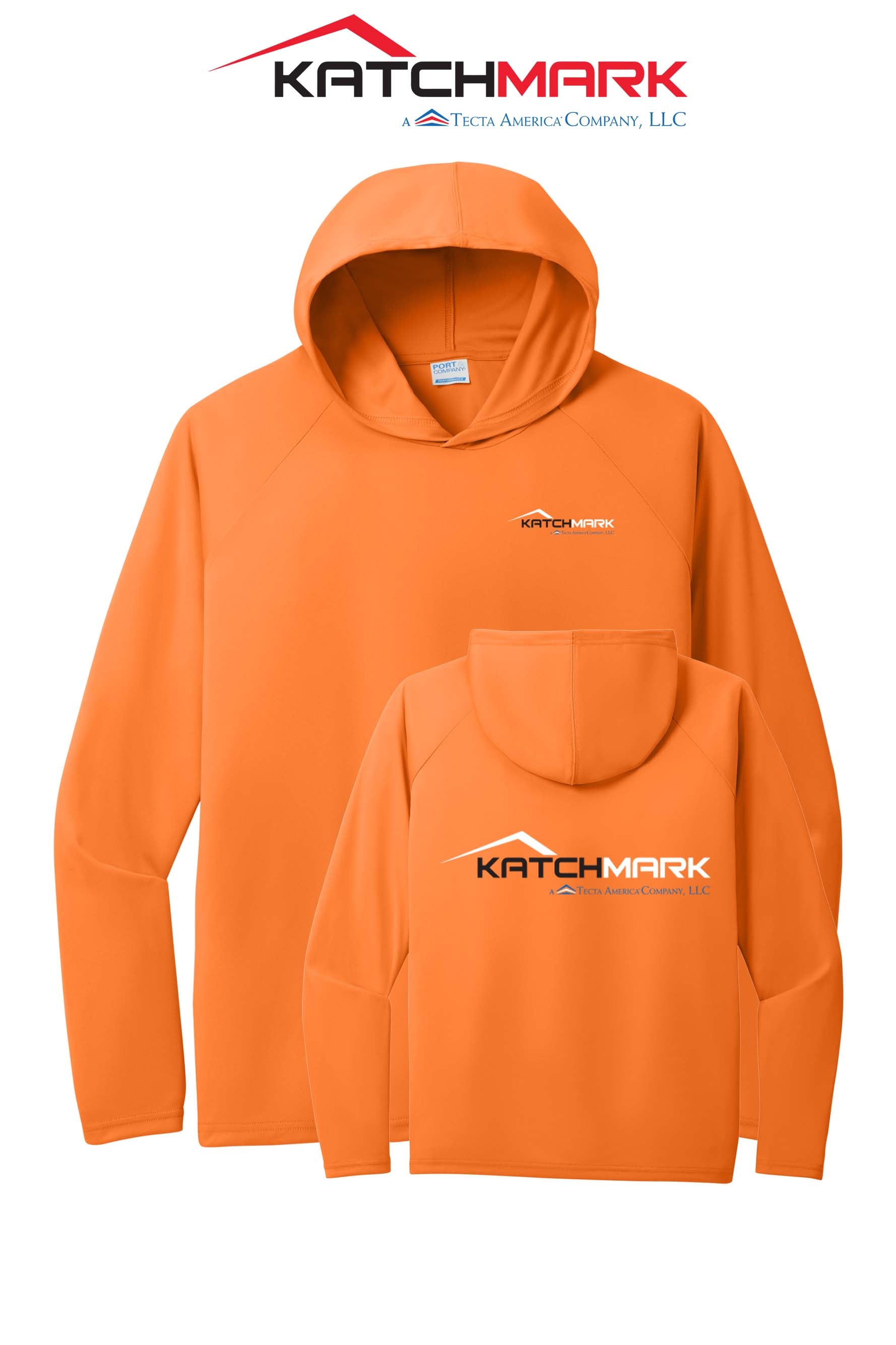 Port & Co™ Performance Pullover Hooded UPF50 Tee - Katchmark, A Tecta American Company LLC