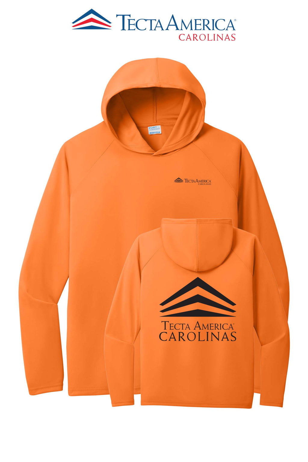 Port & Co™ Performance Pullover Hooded UPF50 Tee - Tecta America Carolinas LLC