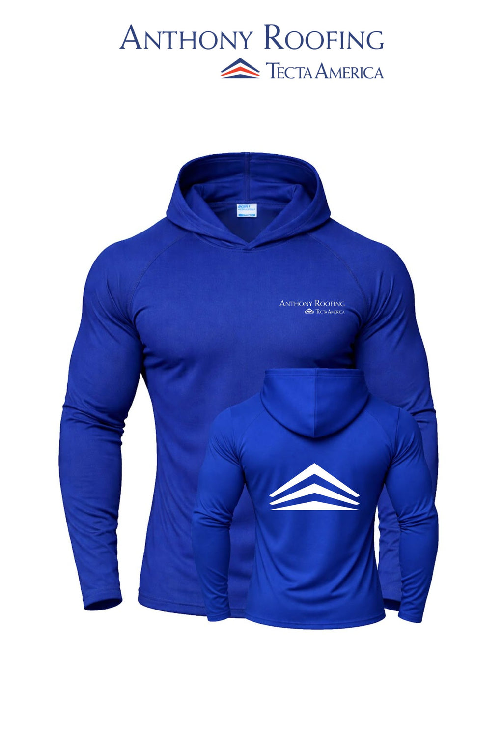 Port & Co™ Performance Pullover Hooded UPF50 Tee - Anthony Roofing