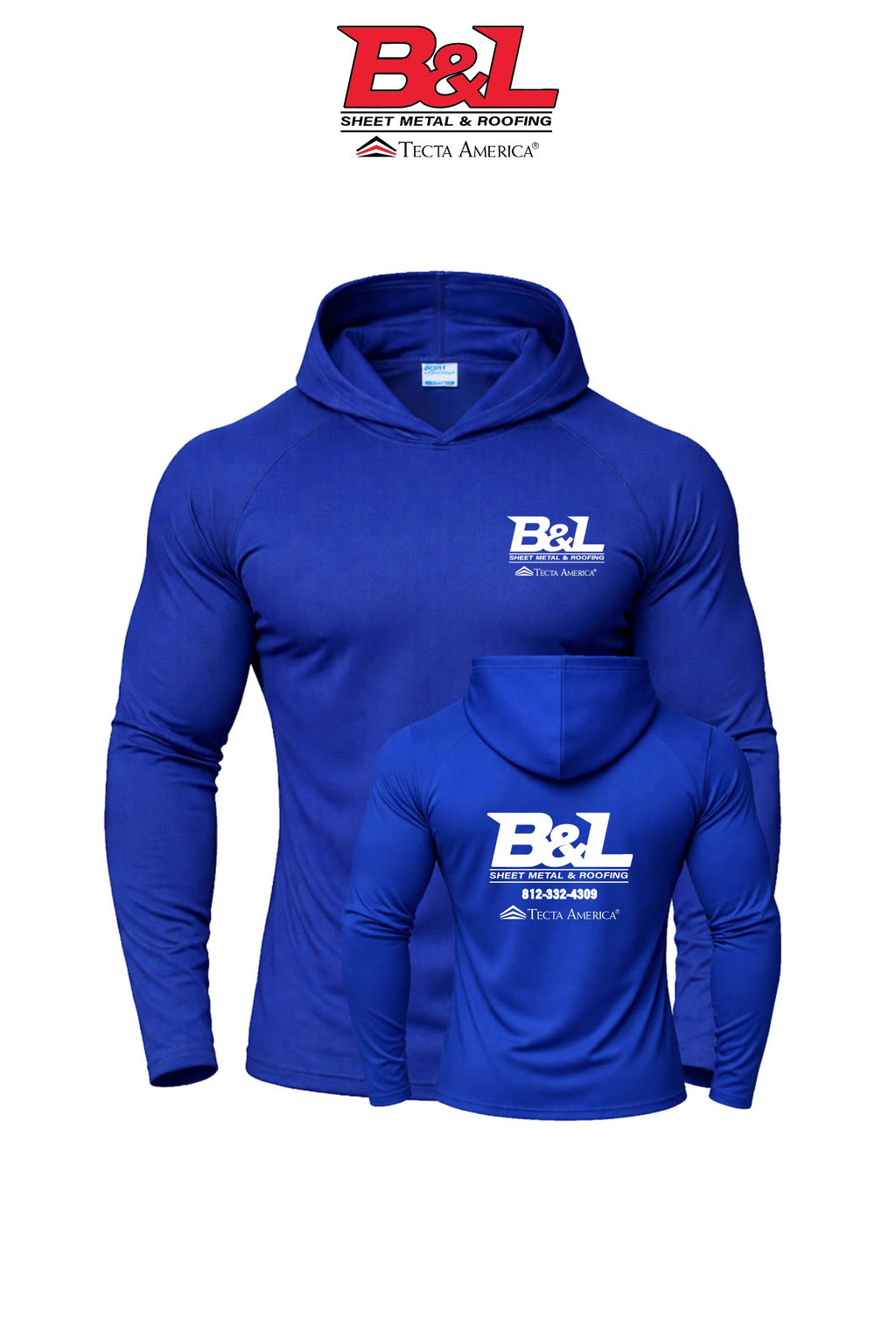 Port & Co™ Performance Pullover Hooded UPF50 Tee - B&L Sheet Metal & Roofing