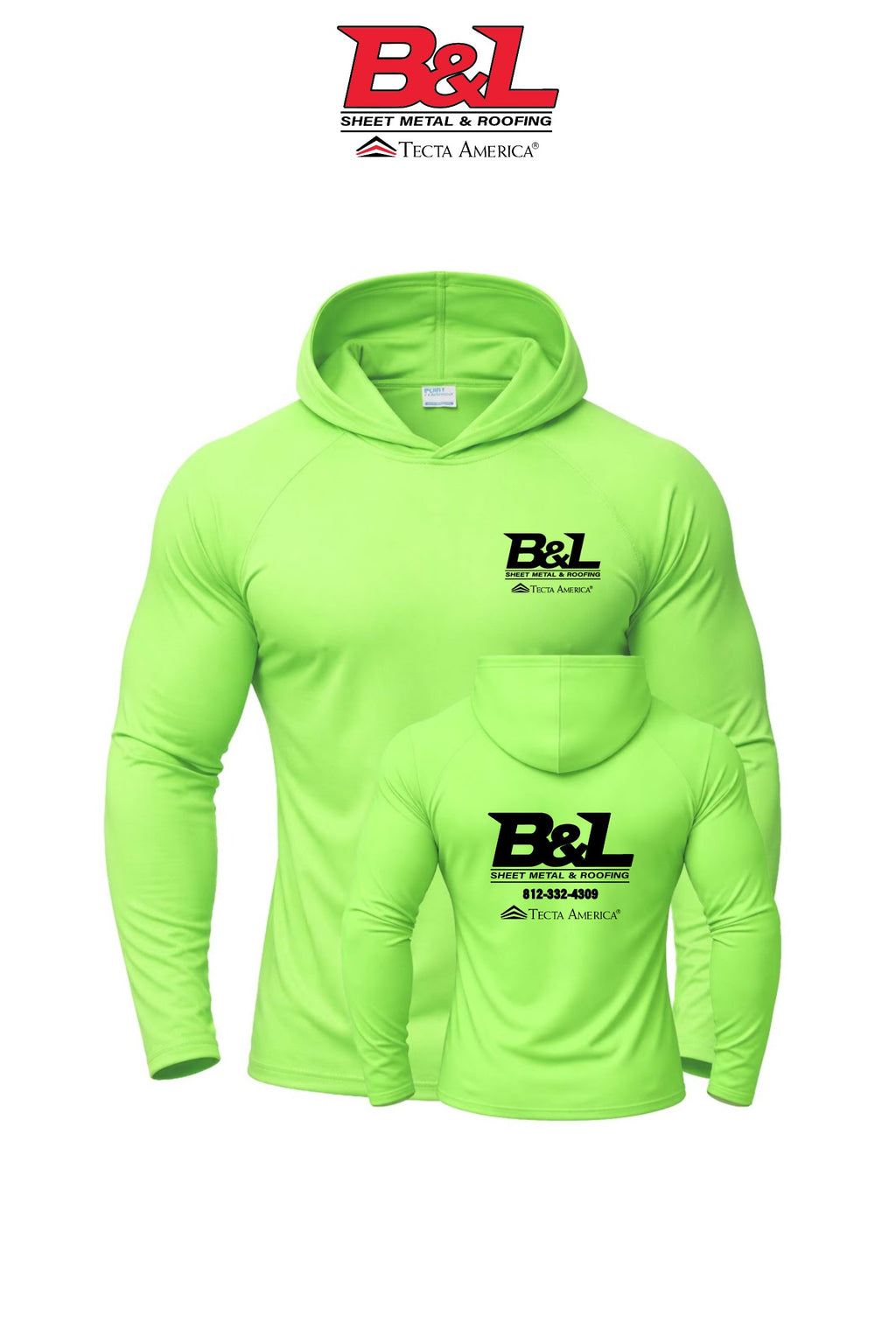 Port & Co™ Performance Pullover Hooded UPF50 Tee - B&L Sheet Metal & Roofing