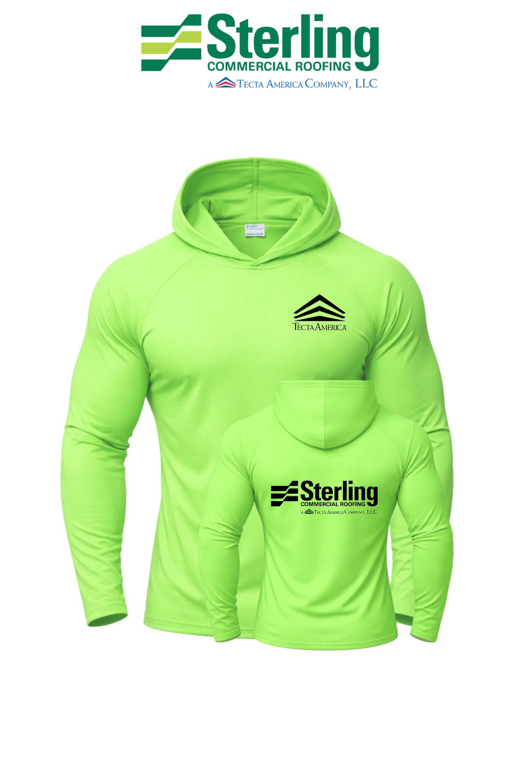 Port & Co™ Performance Pullover Hooded UPF50 Tee - Sterling, A Tecta American Company LLC